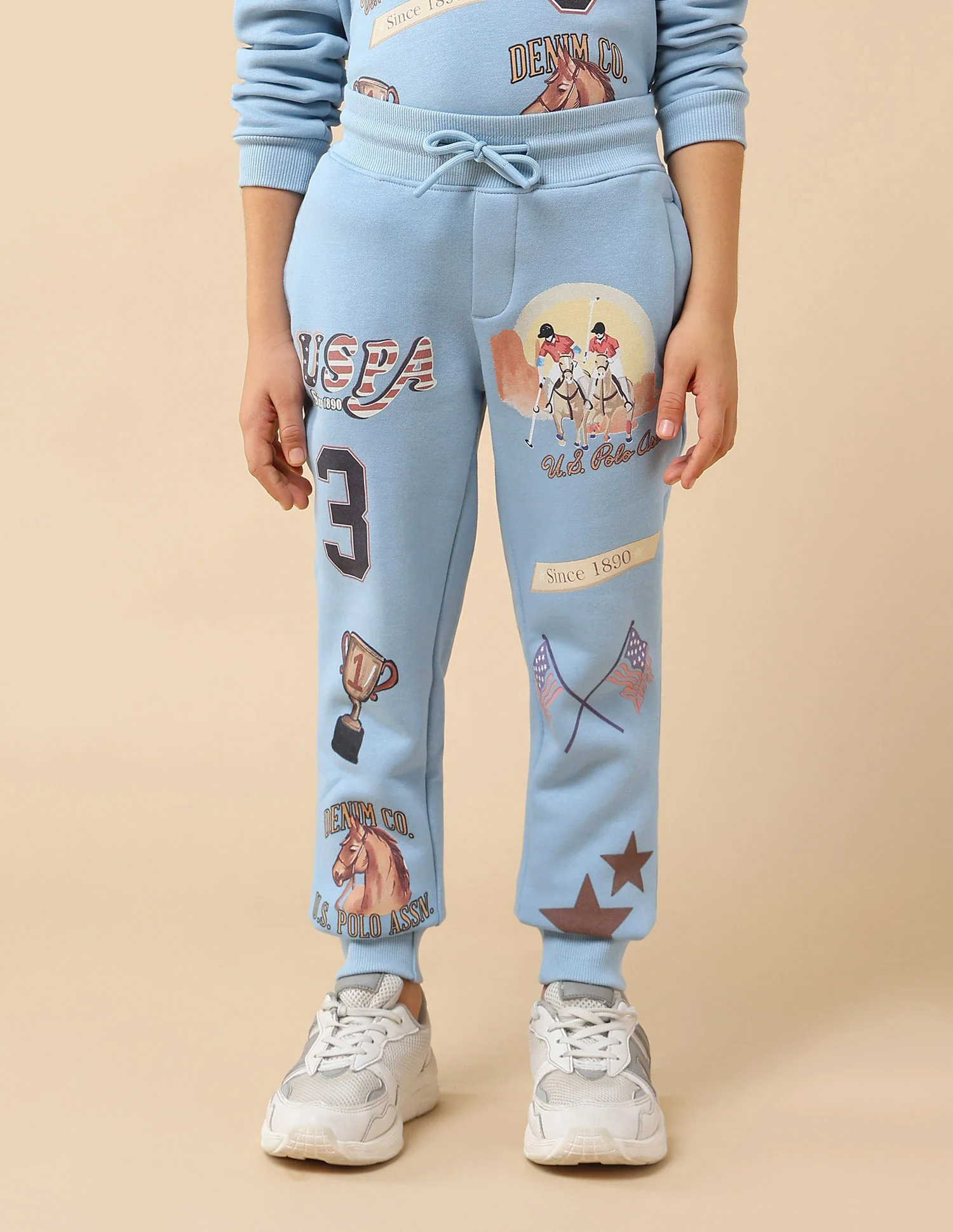 Boys Graphic Brand Printed Regular Fit Joggers - Image 6
