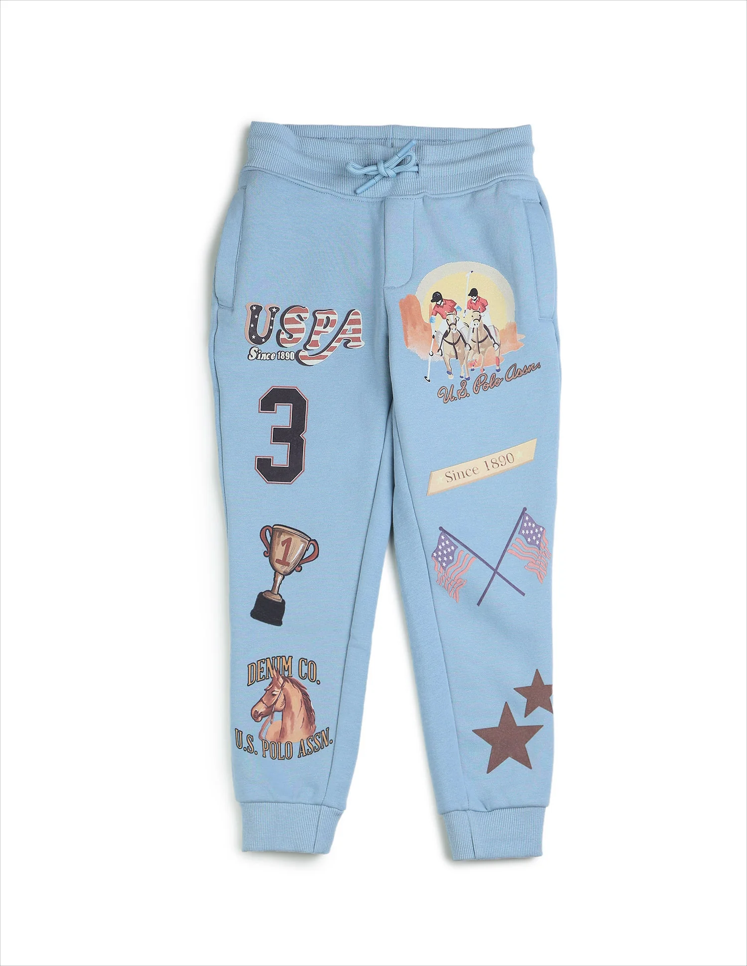 Boys Graphic Brand Printed Regular Fit Joggers - Image 8