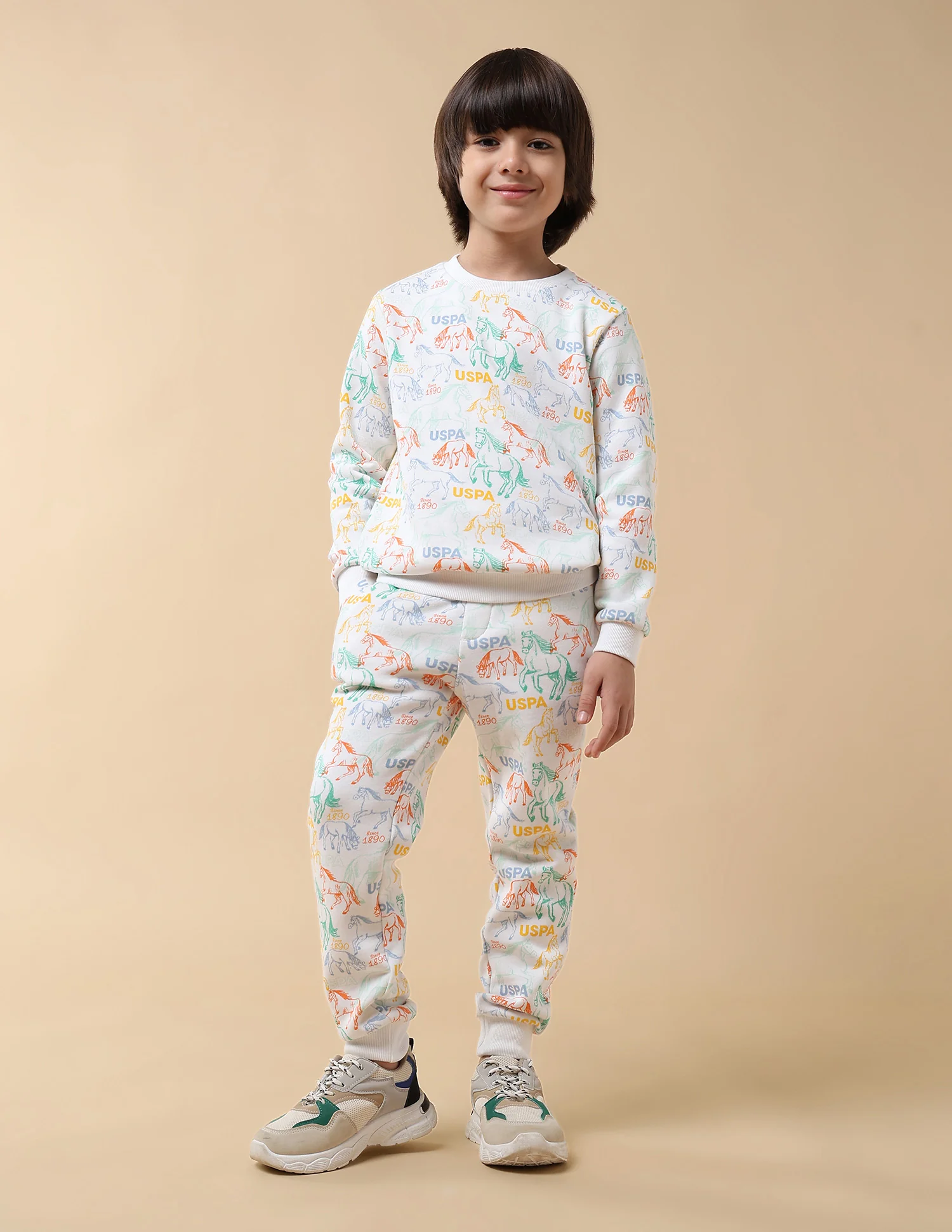 Boys Graphic Brand Printed Regular Fit Joggers - Image 3