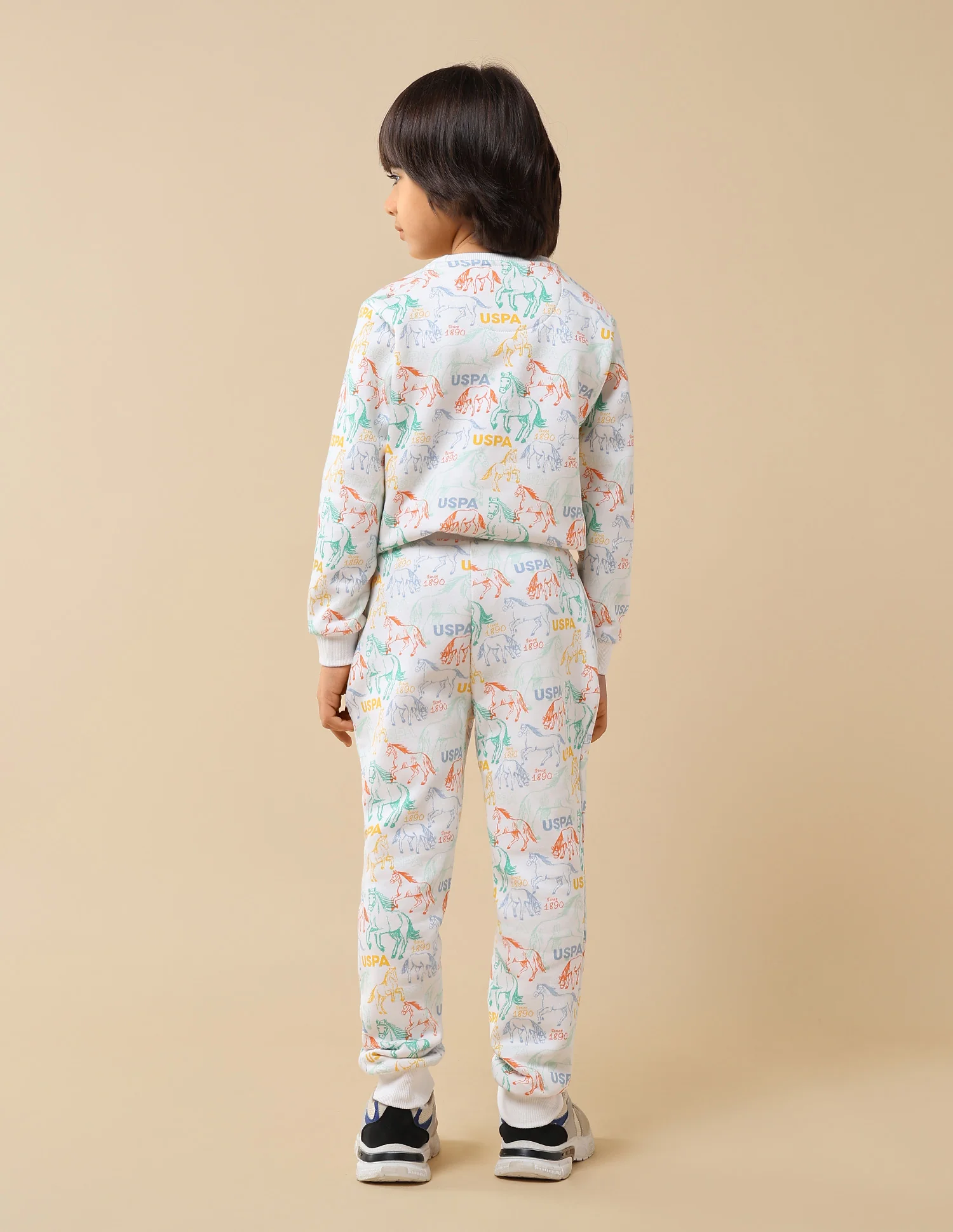 Boys Graphic Brand Printed Regular Fit Joggers - Image 5