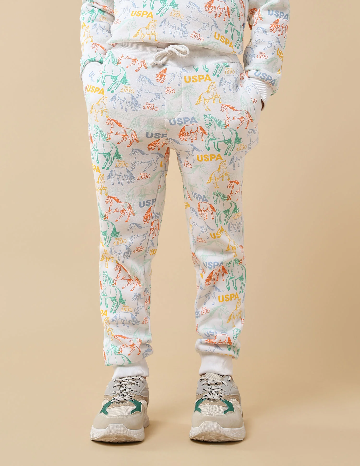 Boys Graphic Brand Printed Regular Fit Joggers - Image 6