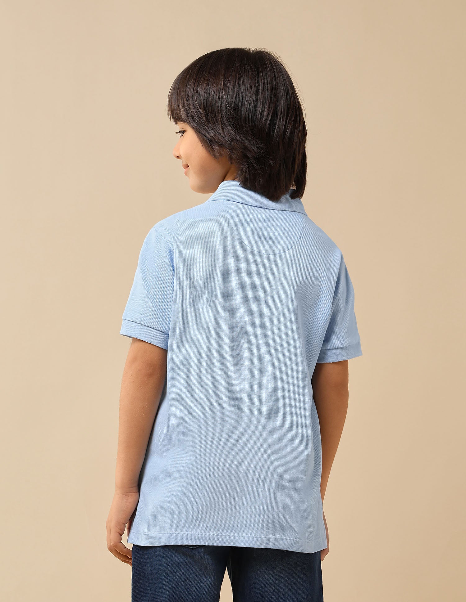 Boys Graphic Brand Printed Regular Fit Polo Shirt - Image 5