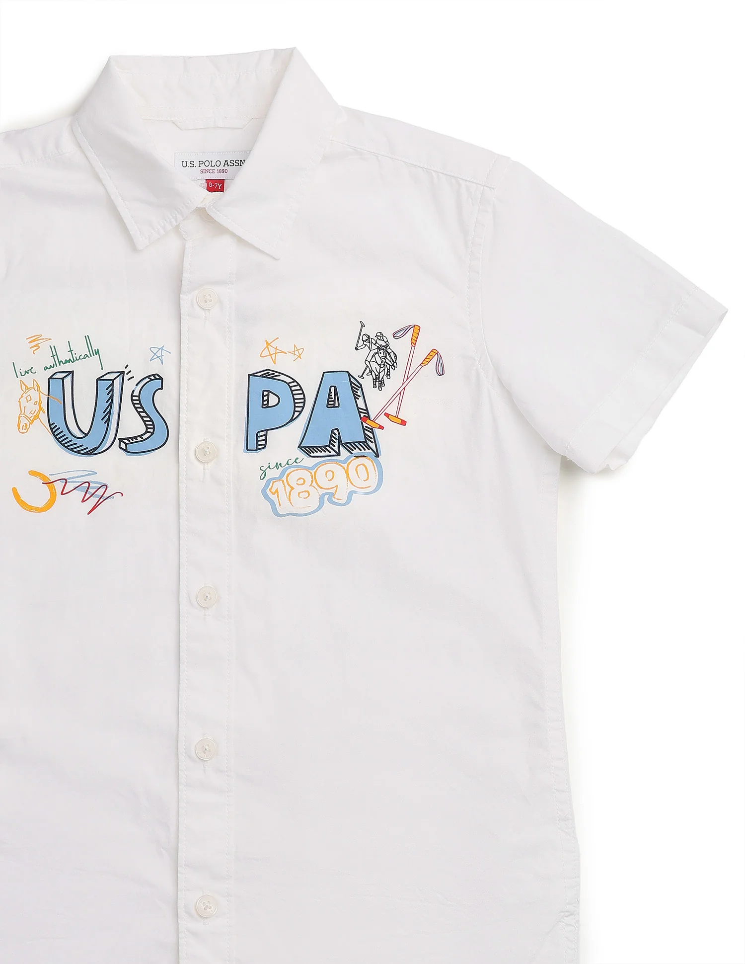 Boys Graphic Brand Printed Regular Fit Shirt - Image 9