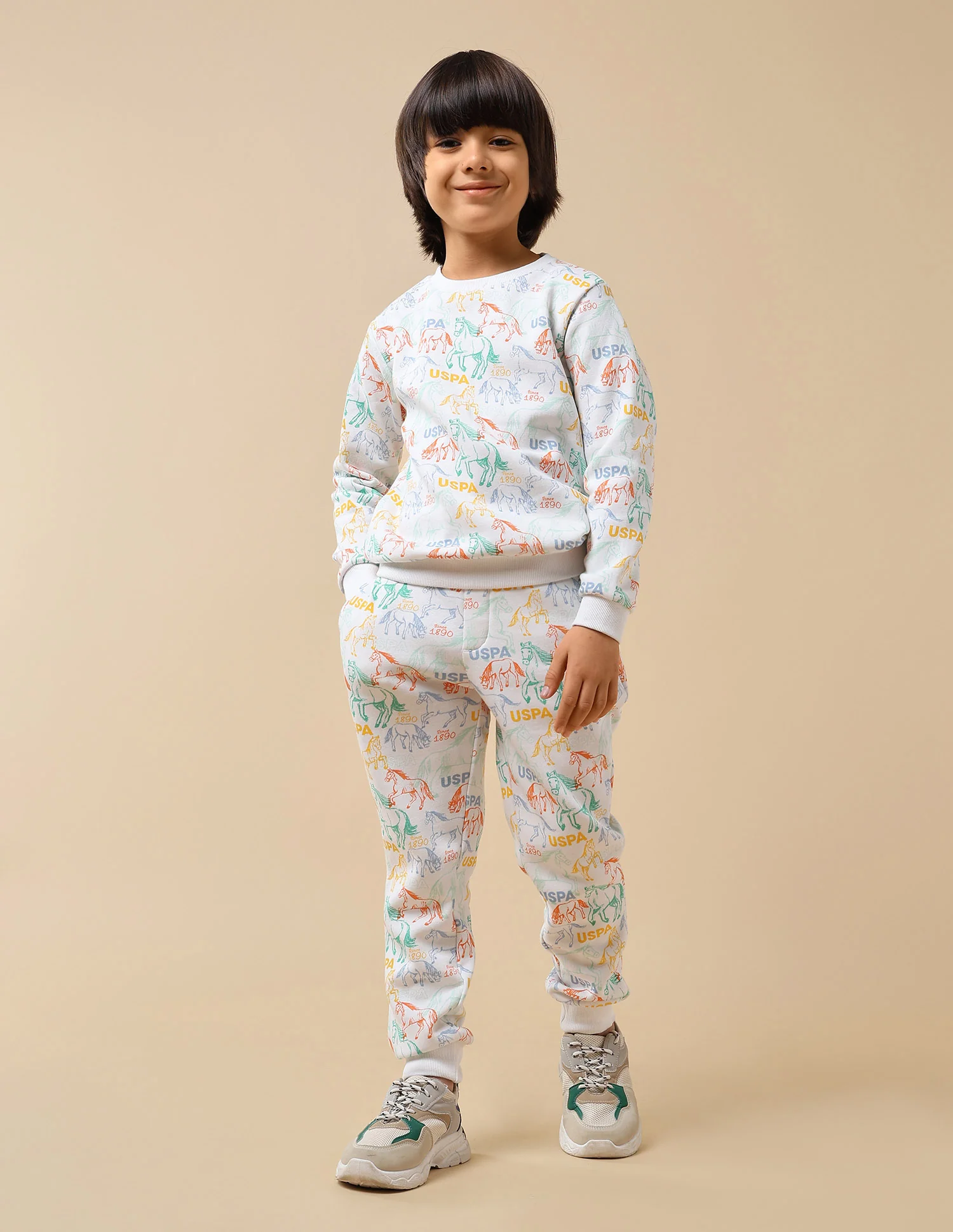 Boys Graphic Brand Printed Regular Fit Sweatshirt - Image 3
