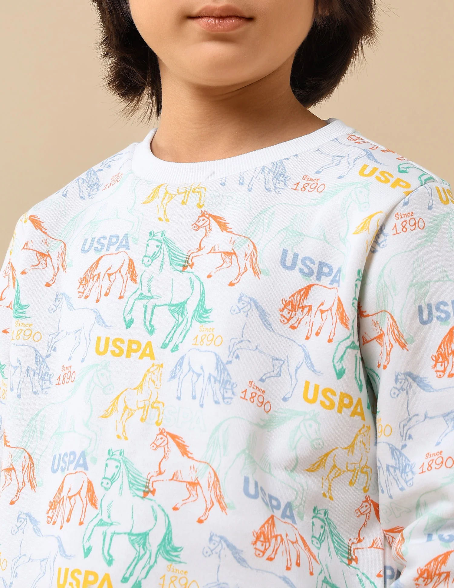 Boys Graphic Brand Printed Regular Fit Sweatshirt - Image 6