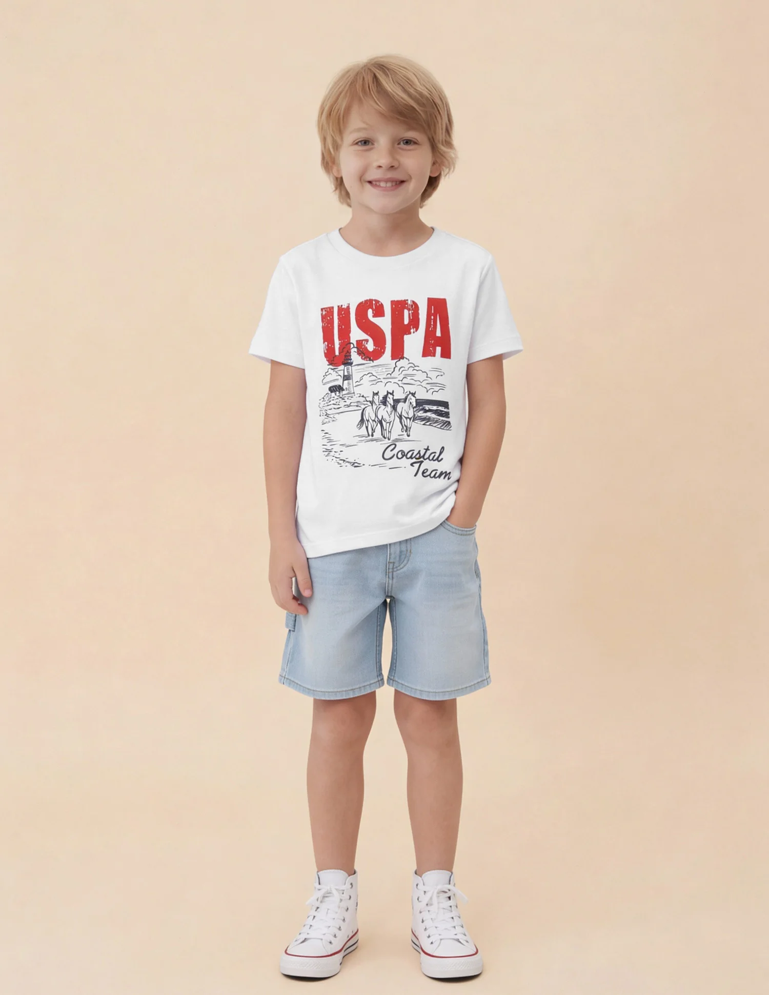 Boys Graphic Brand Printed Regular Fit T-Shirt - Image 3
