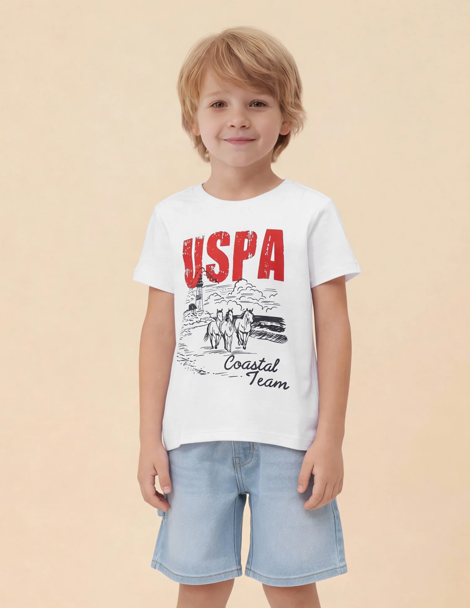 Boys Graphic Brand Printed Regular Fit T-Shirt - Image 4