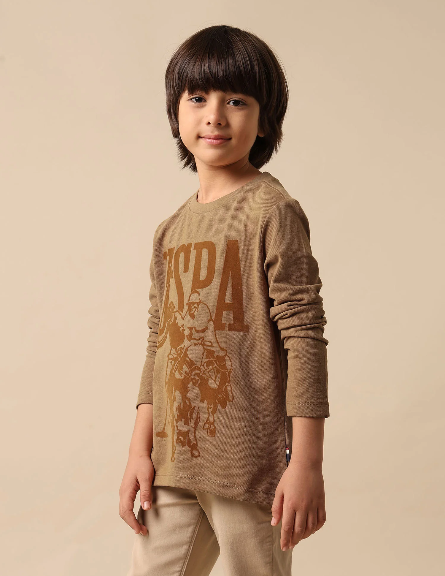 Boys Graphic Brand Printed Regular Fit T Shirt - Image 4
