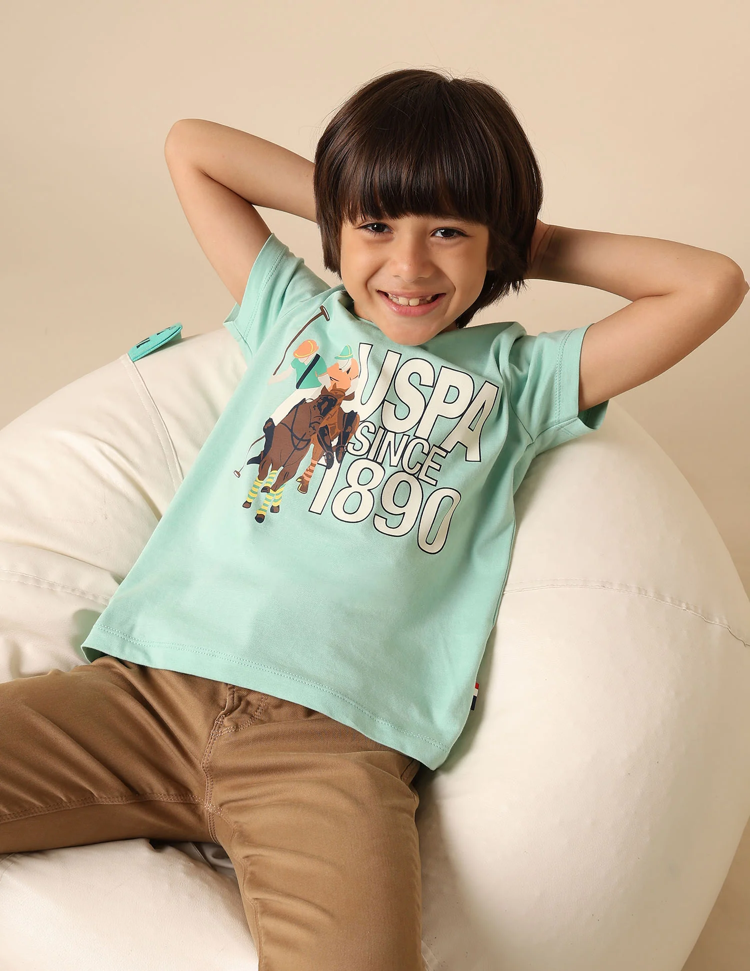 Boys Graphic Brand Printed Regular Fit T Shirt