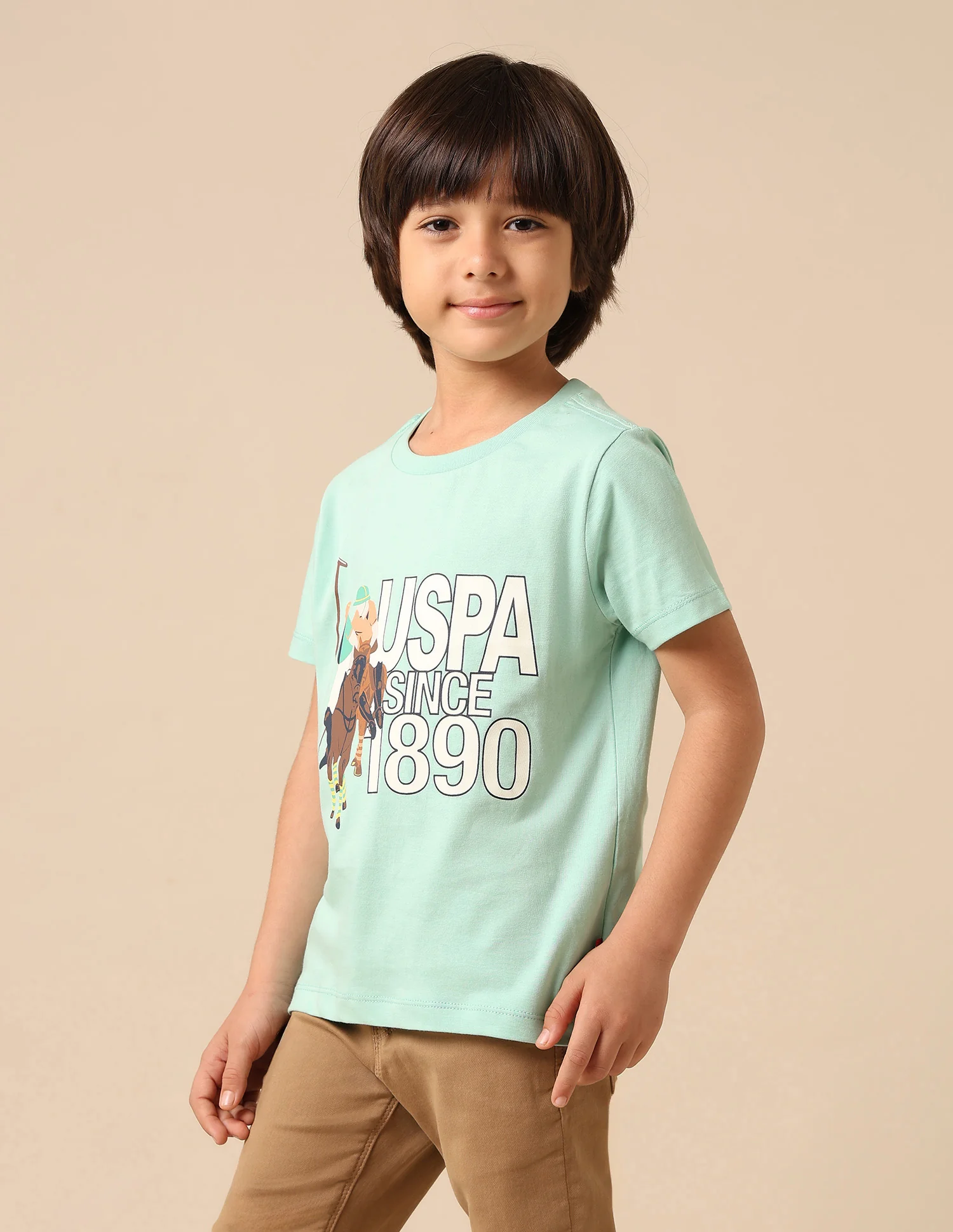 Boys Graphic Brand Printed Regular Fit T Shirt - Image 3