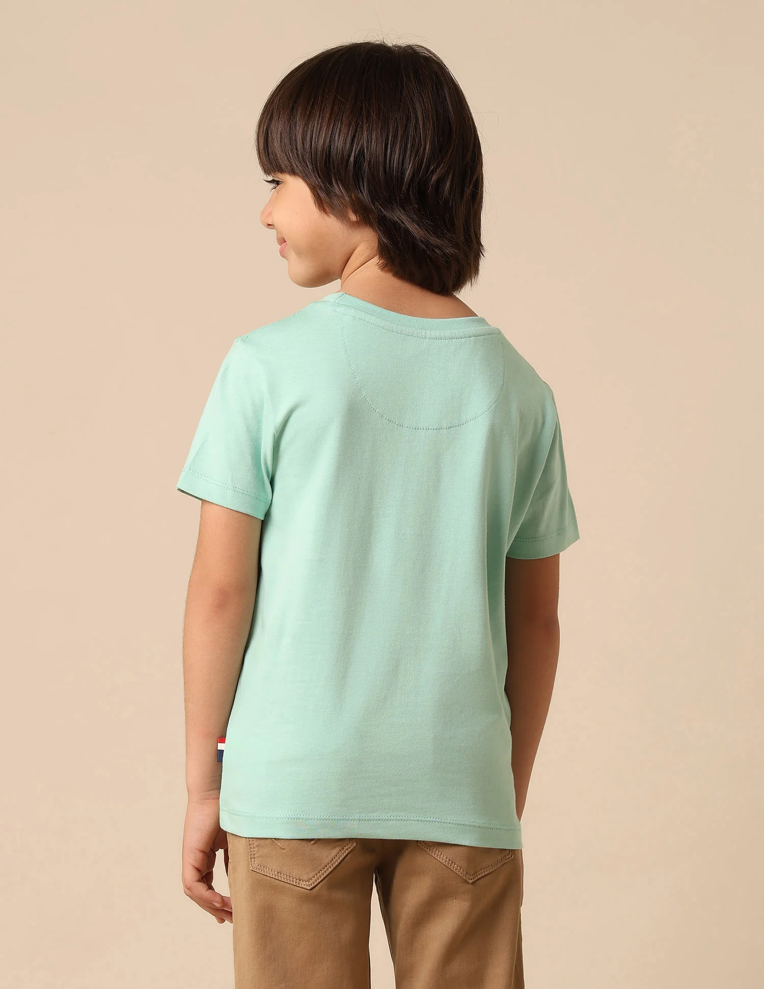 Boys Graphic Brand Printed Regular Fit T Shirt - Image 4