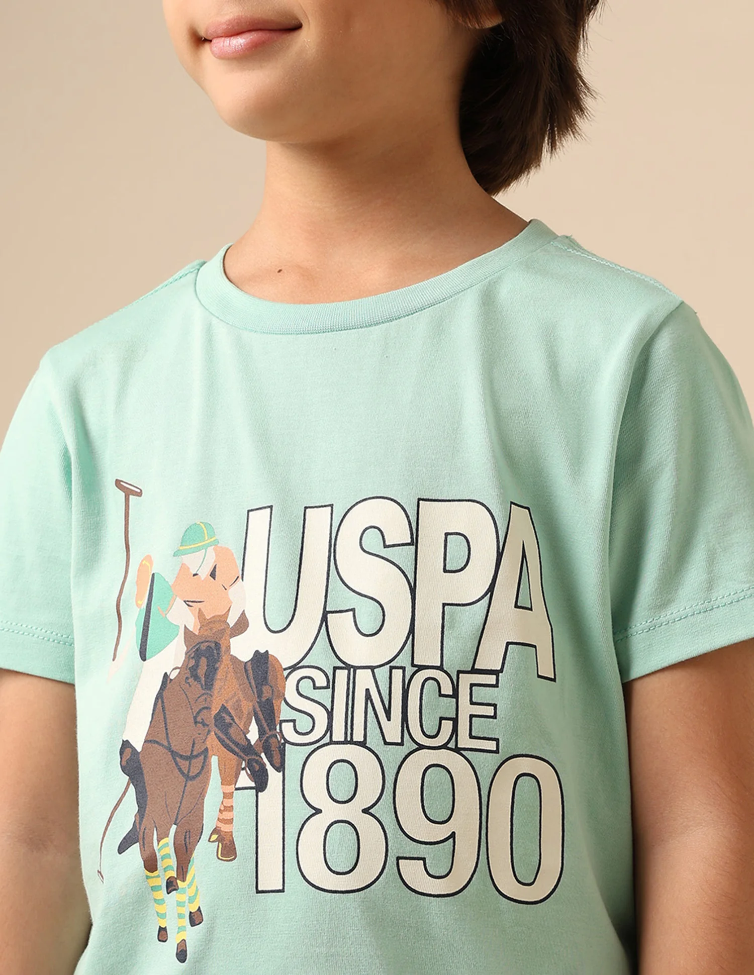 Boys Graphic Brand Printed Regular Fit T Shirt - Image 5