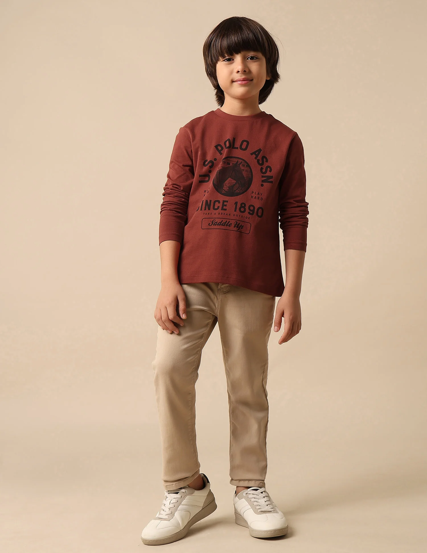 Boys Graphic Brand Printed Regular Fit T Shirt - Image 3