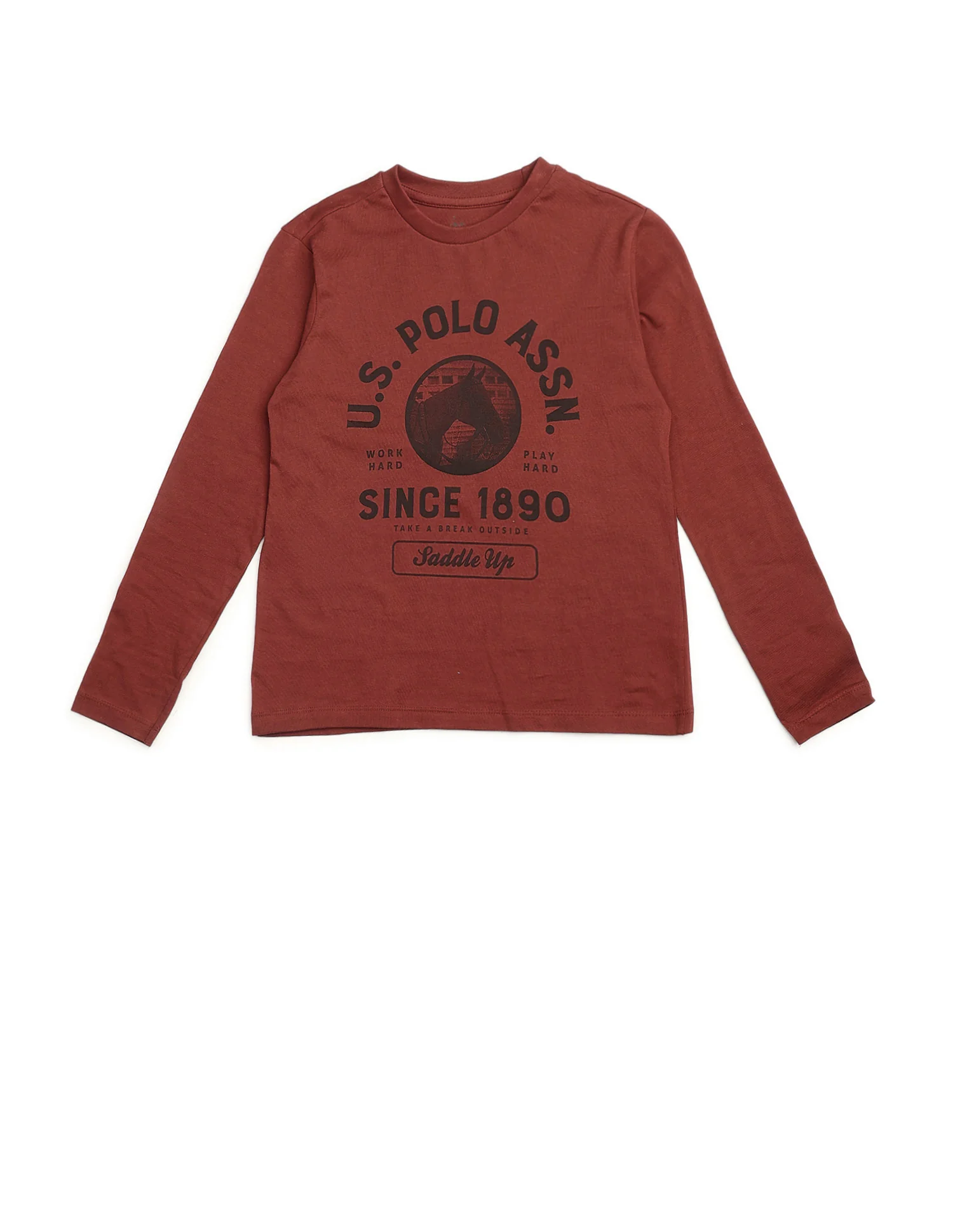 Boys Graphic Brand Printed Regular Fit T Shirt - Image 7