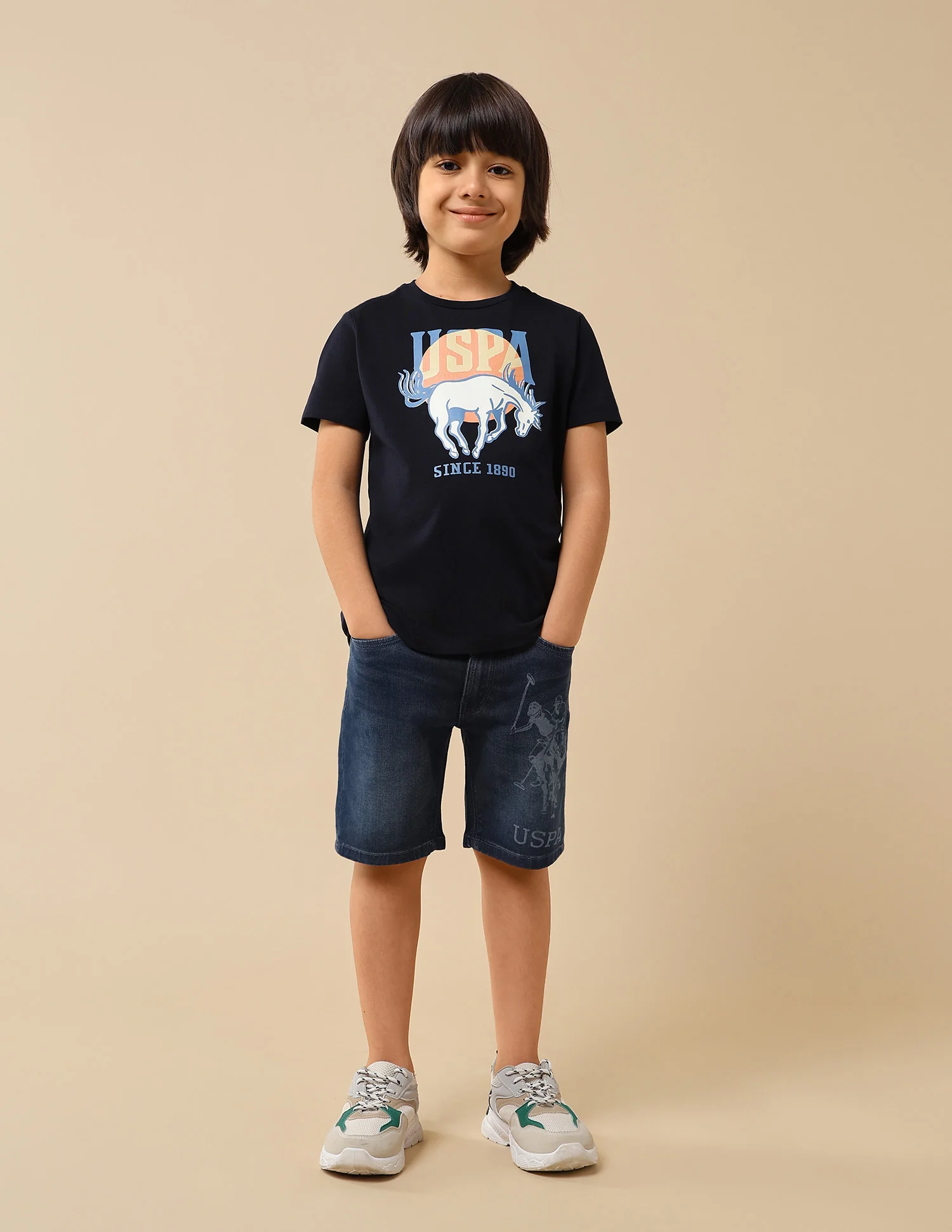 Boys Graphic Brand Printed Regular Fit T-Shirt - Image 3