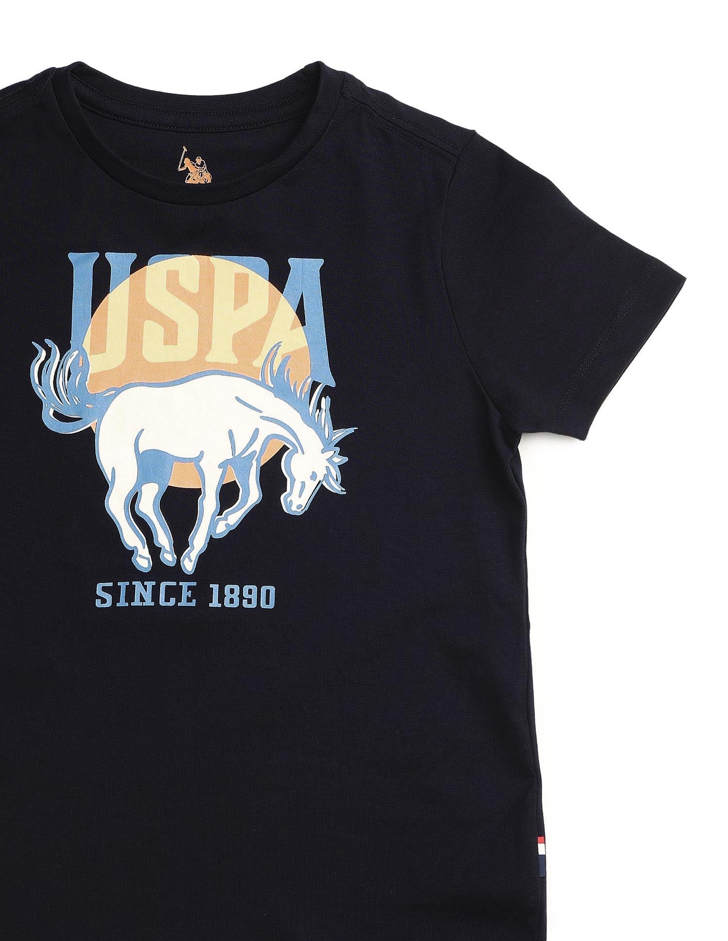 Boys Graphic Brand Printed Regular Fit T-Shirt - Image 9