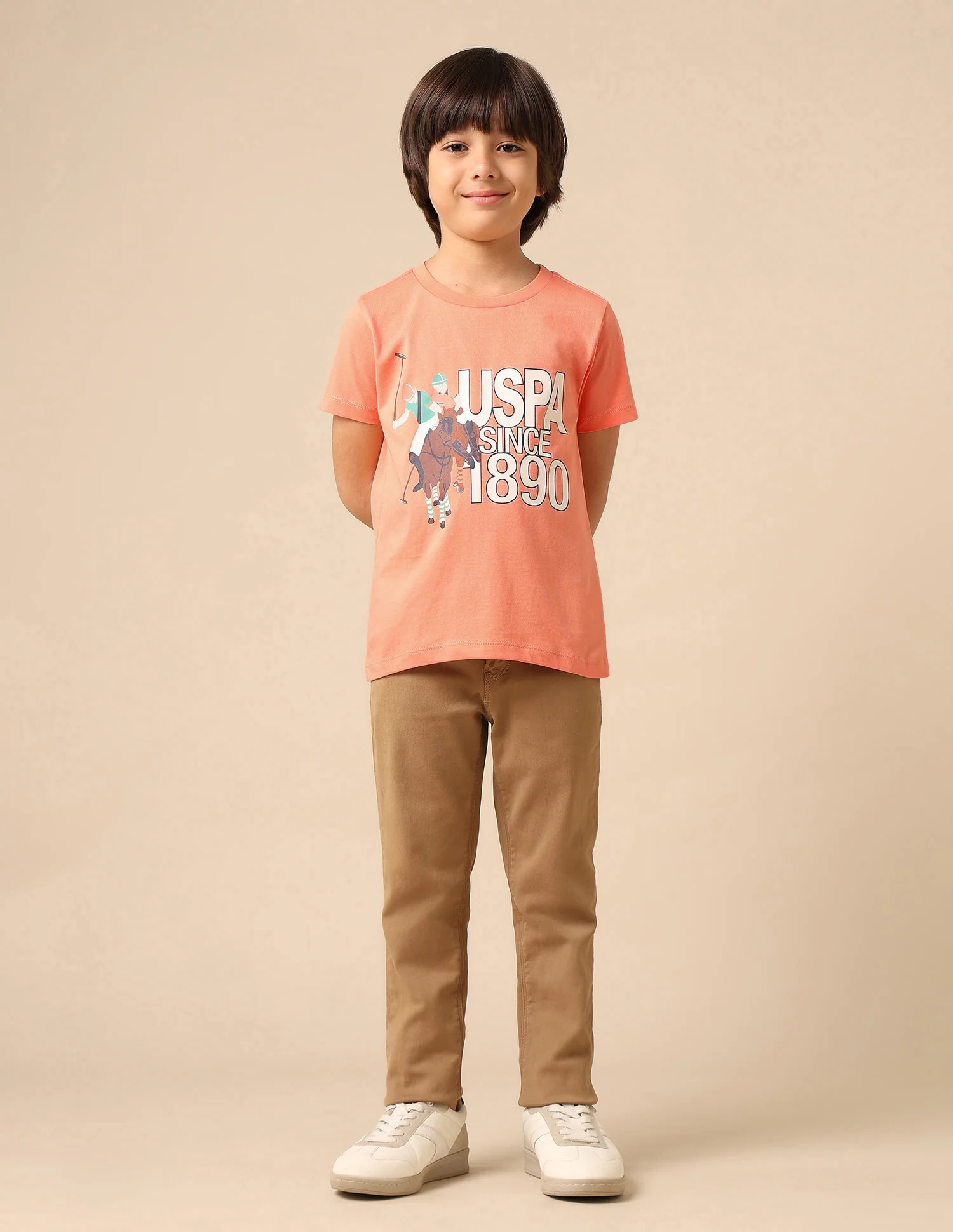 Boys Graphic Brand Printed Regular Fit T Shirt - Image 3