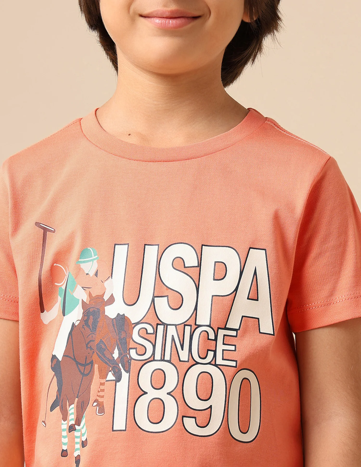 Boys Graphic Brand Printed Regular Fit T Shirt - Image 6