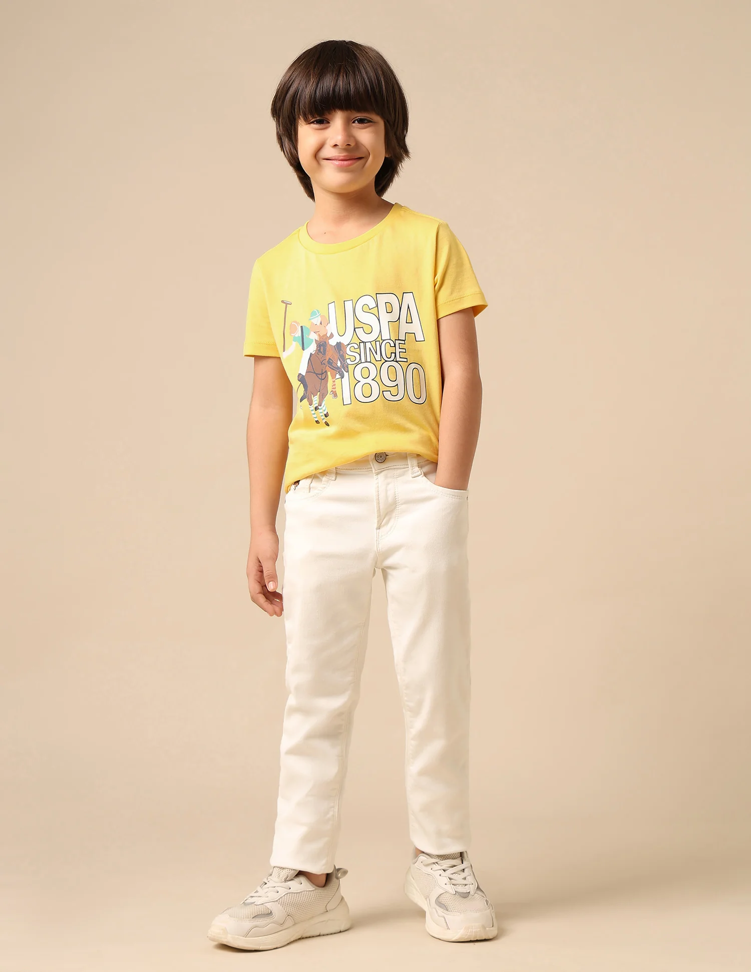Boys Graphic Brand Printed Regular Fit T Shirt - Image 3