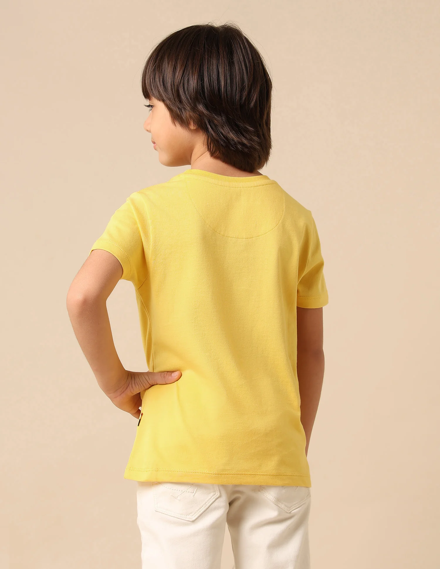 Boys Graphic Brand Printed Regular Fit T Shirt - Image 5