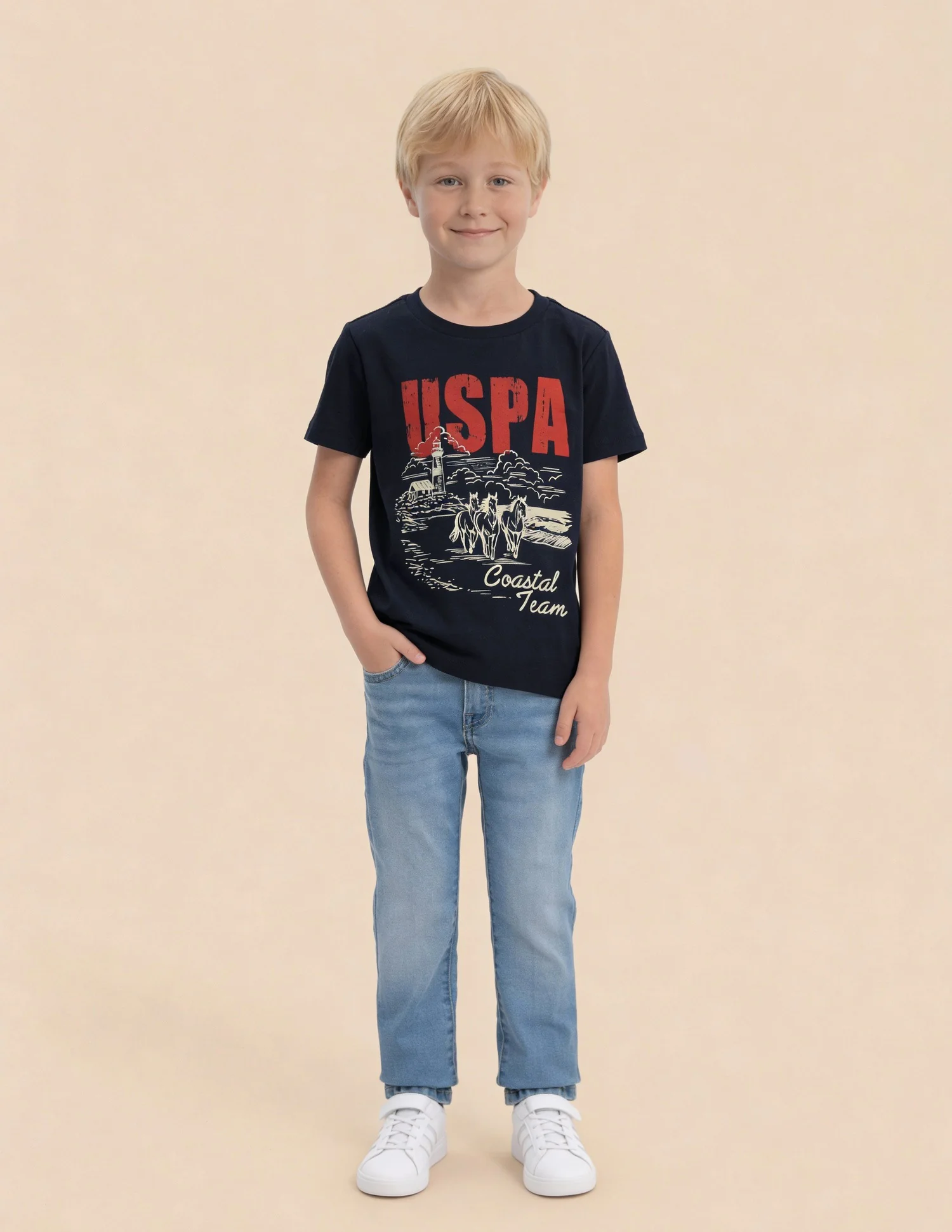 Boys Graphic Brand Printed Regular Fit T-Shirt - Image 3