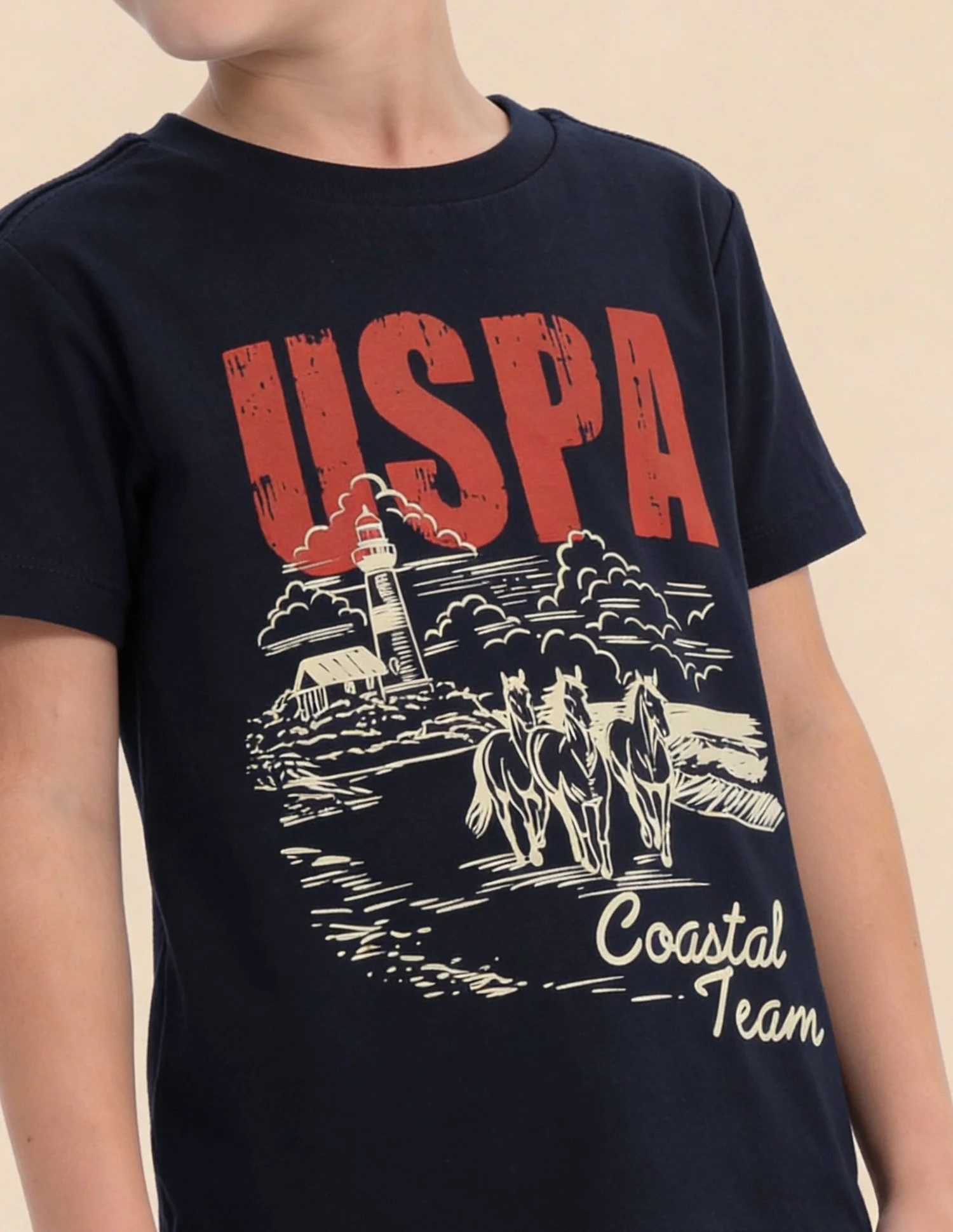 Boys Graphic Brand Printed Regular Fit T-Shirt - Image 6