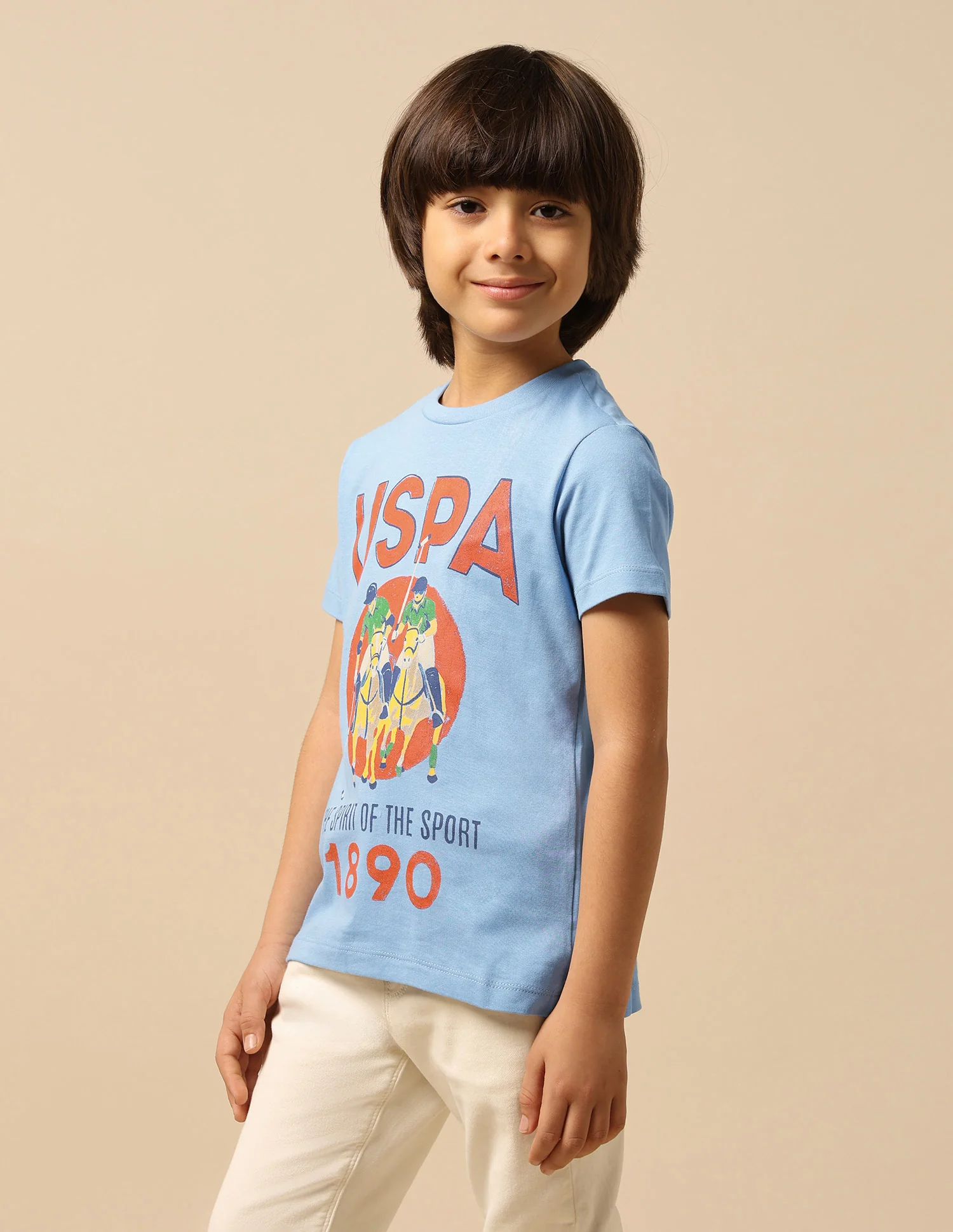 Boys Graphic Brand Printed Regular Fit T-Shirt - Image 4
