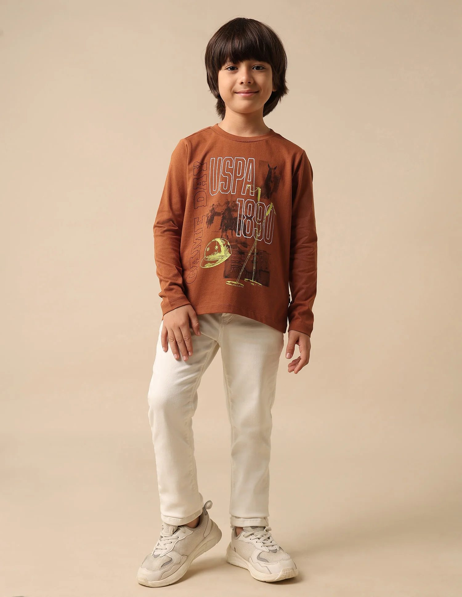 Boys Graphic Brand Printed Regular Fit T Shirt - Image 3