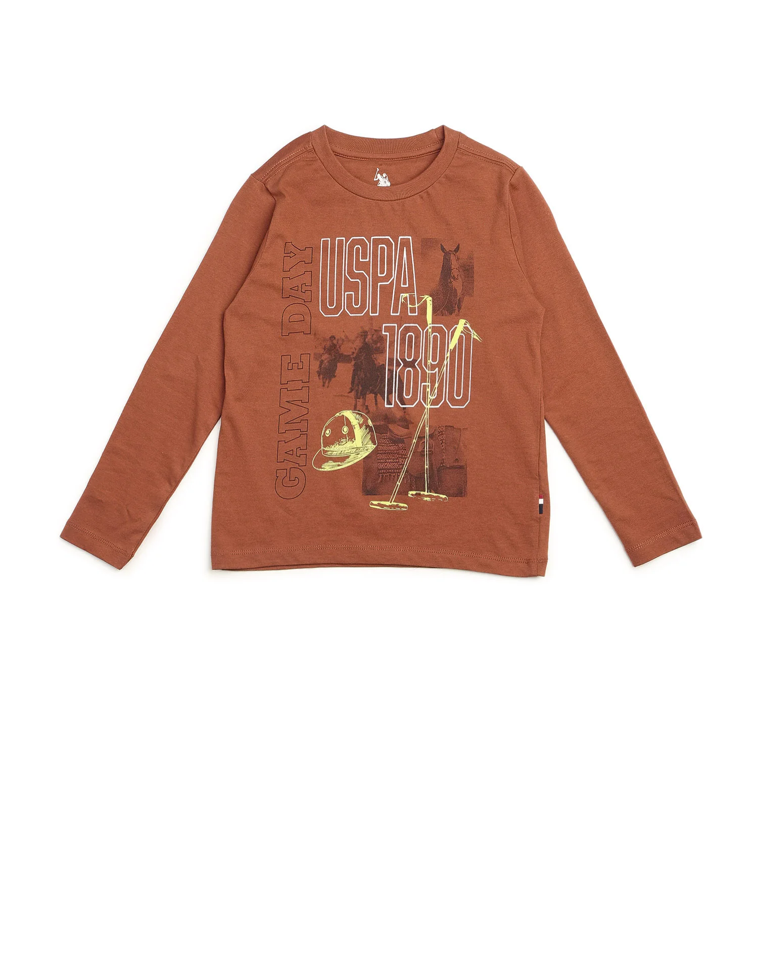 Boys Graphic Brand Printed Regular Fit T Shirt - Image 7