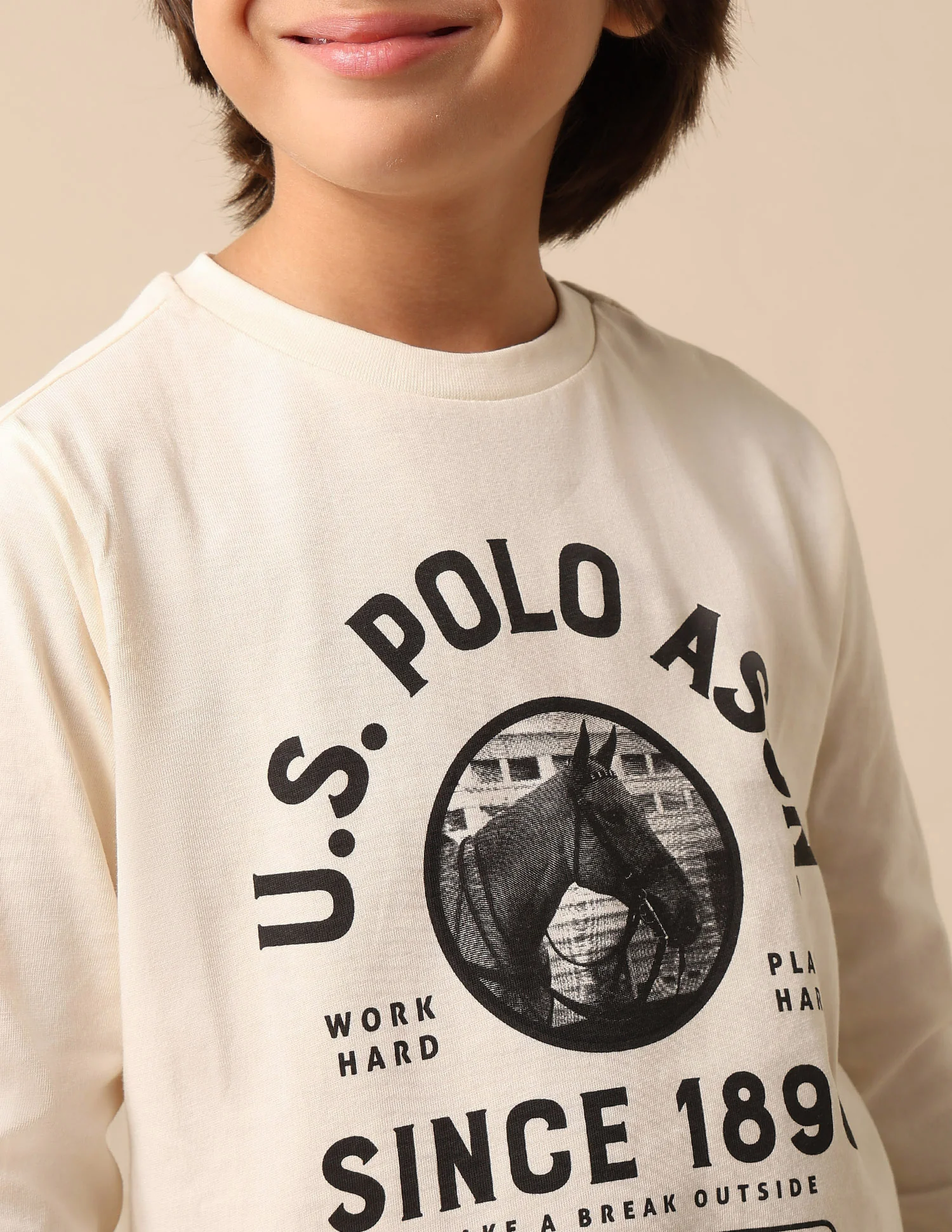 Boys Graphic Brand Printed Regular Fit T Shirt - Image 6