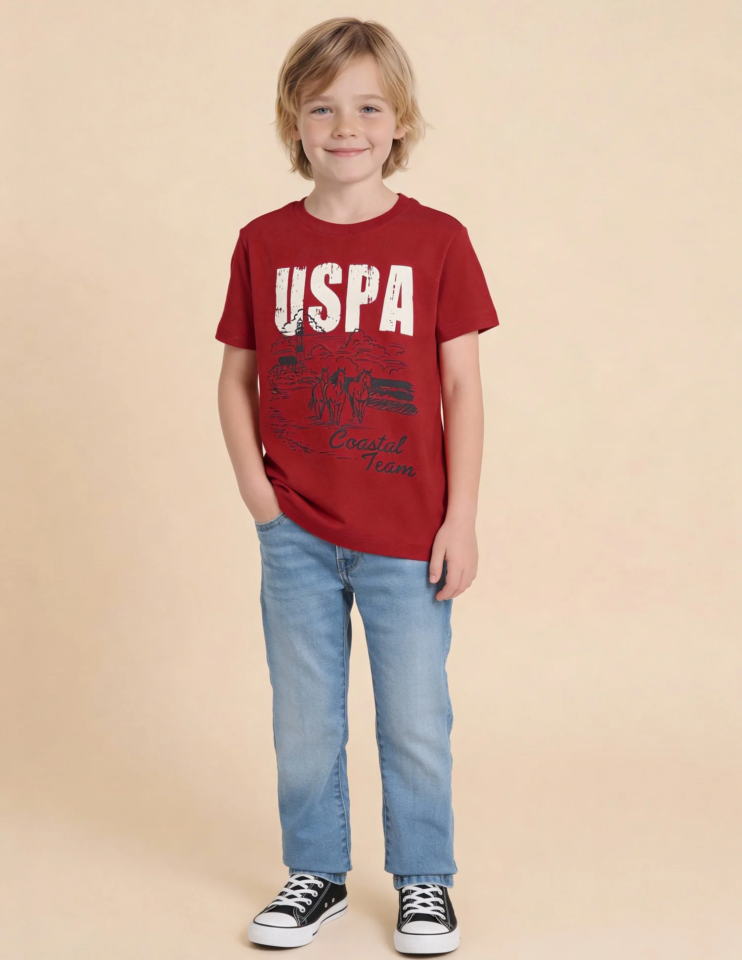 Boys Graphic Brand Printed T-Shirt - Image 3