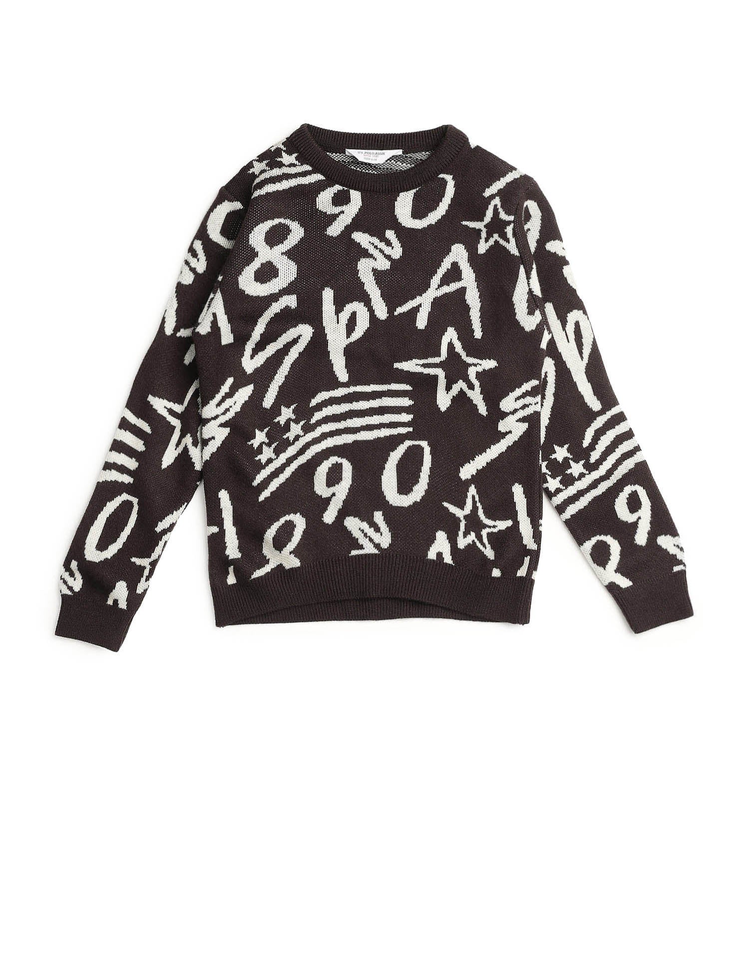 Boys Graphic Patterned Knit Sweater - Image 7
