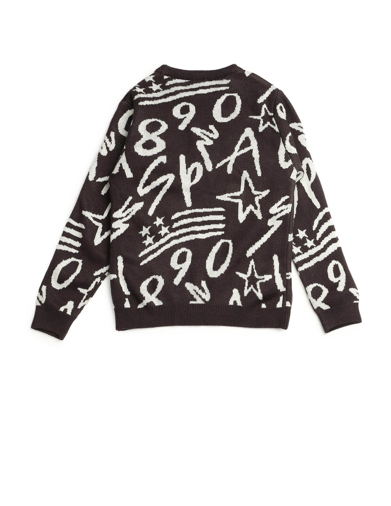 Boys Graphic Patterned Knit Sweater - Image 8