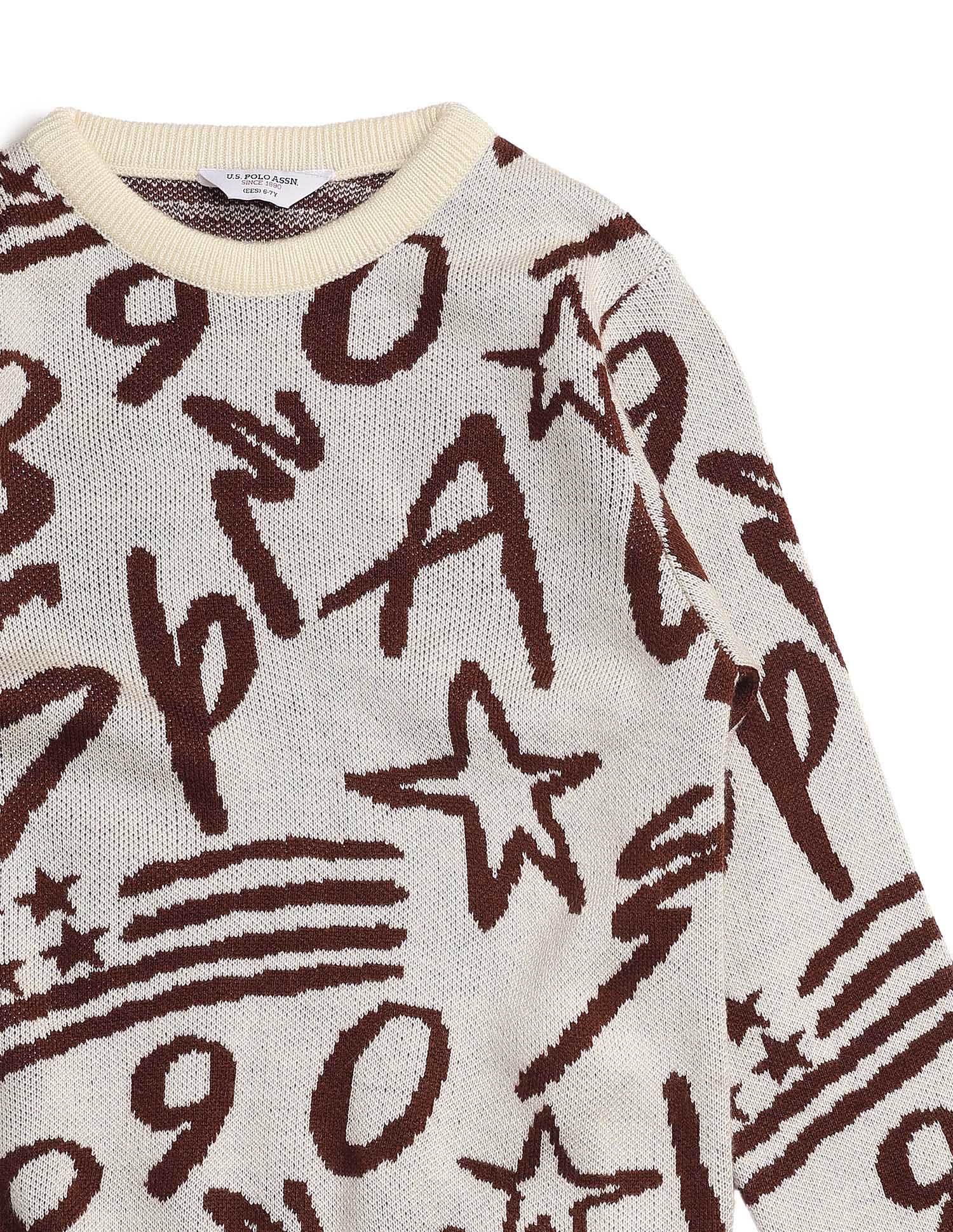 Boys Graphic Patterned Knit Sweater - Image 9