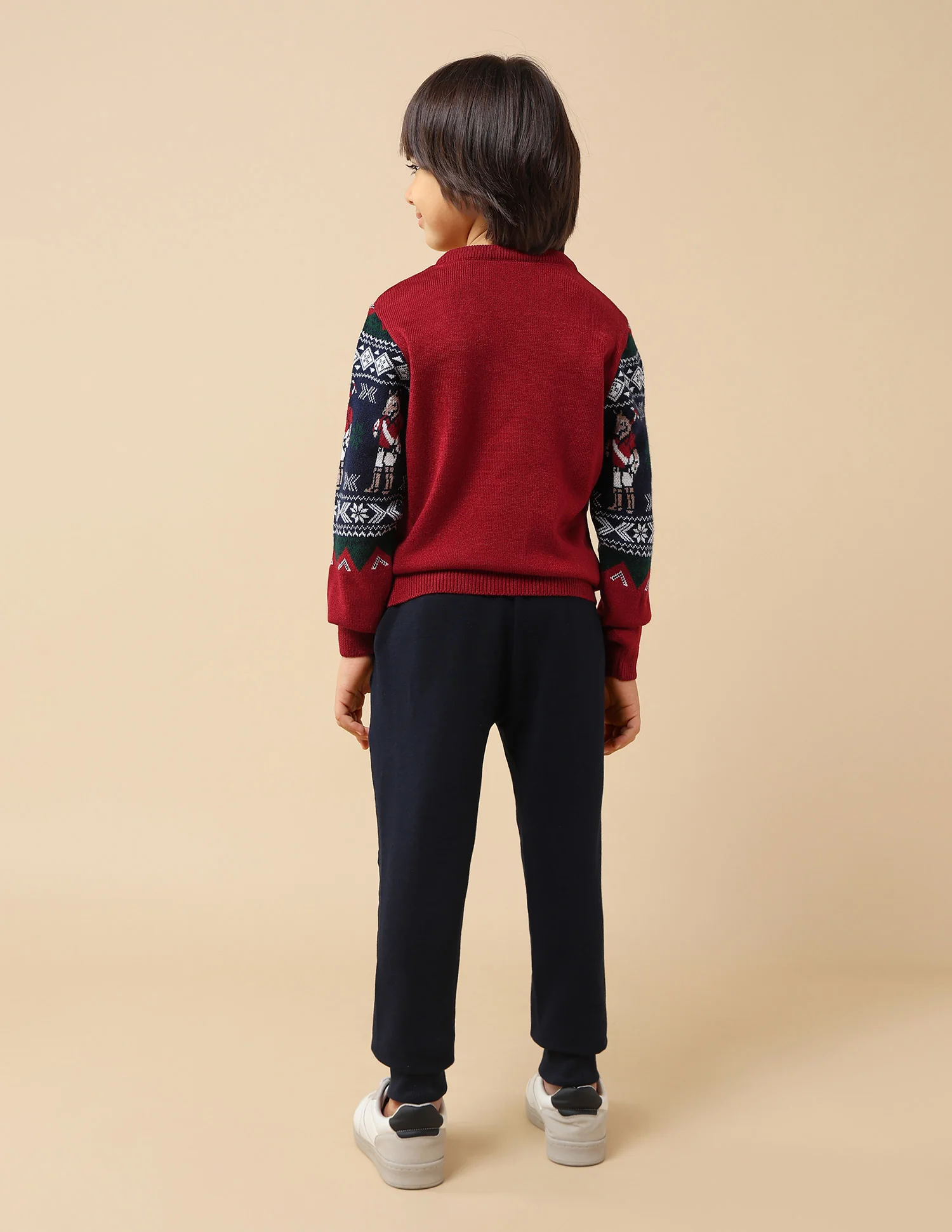 Boys Graphic Patterned Knit Sweater - Image 5