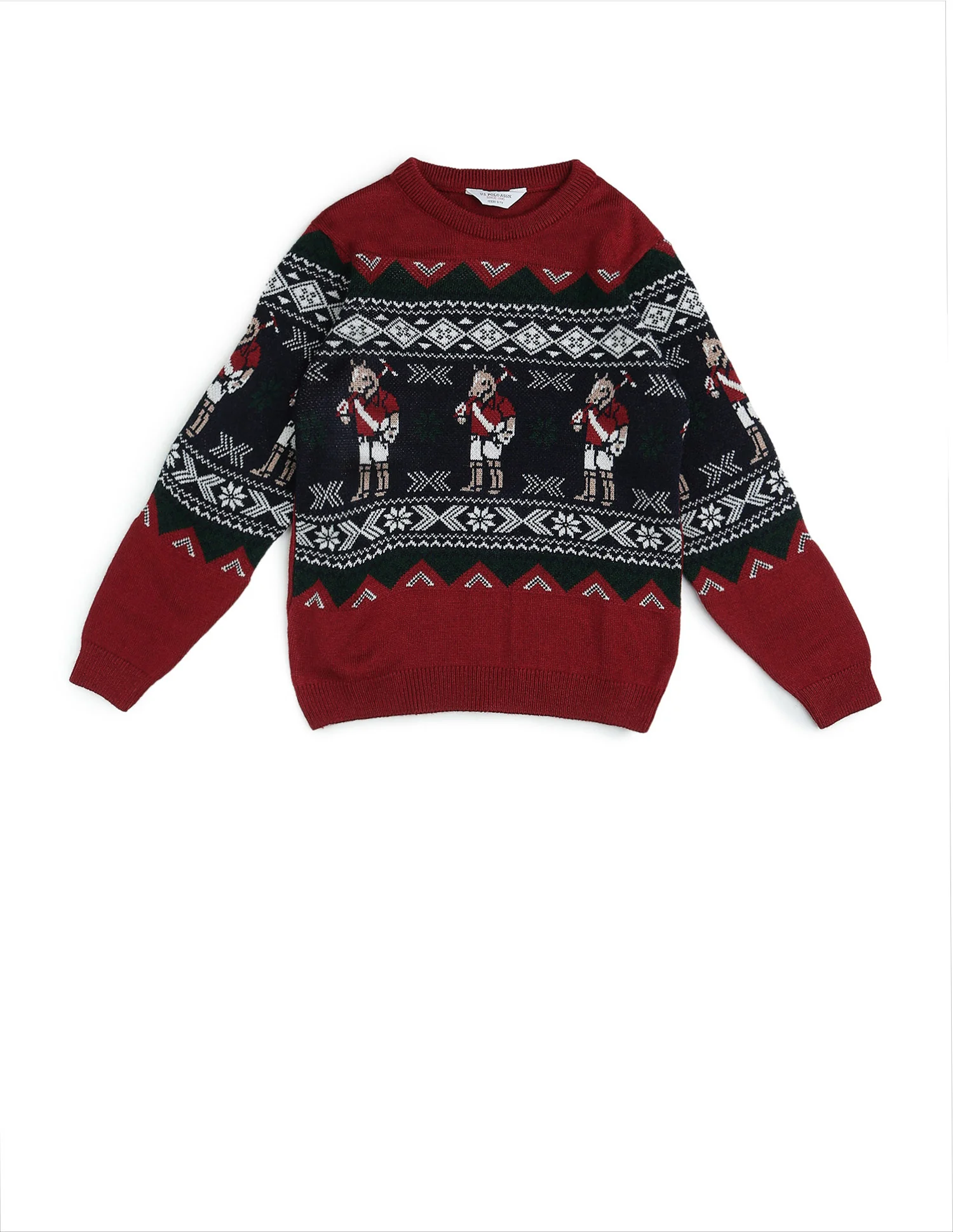 Boys Graphic Patterned Knit Sweater - Image 7