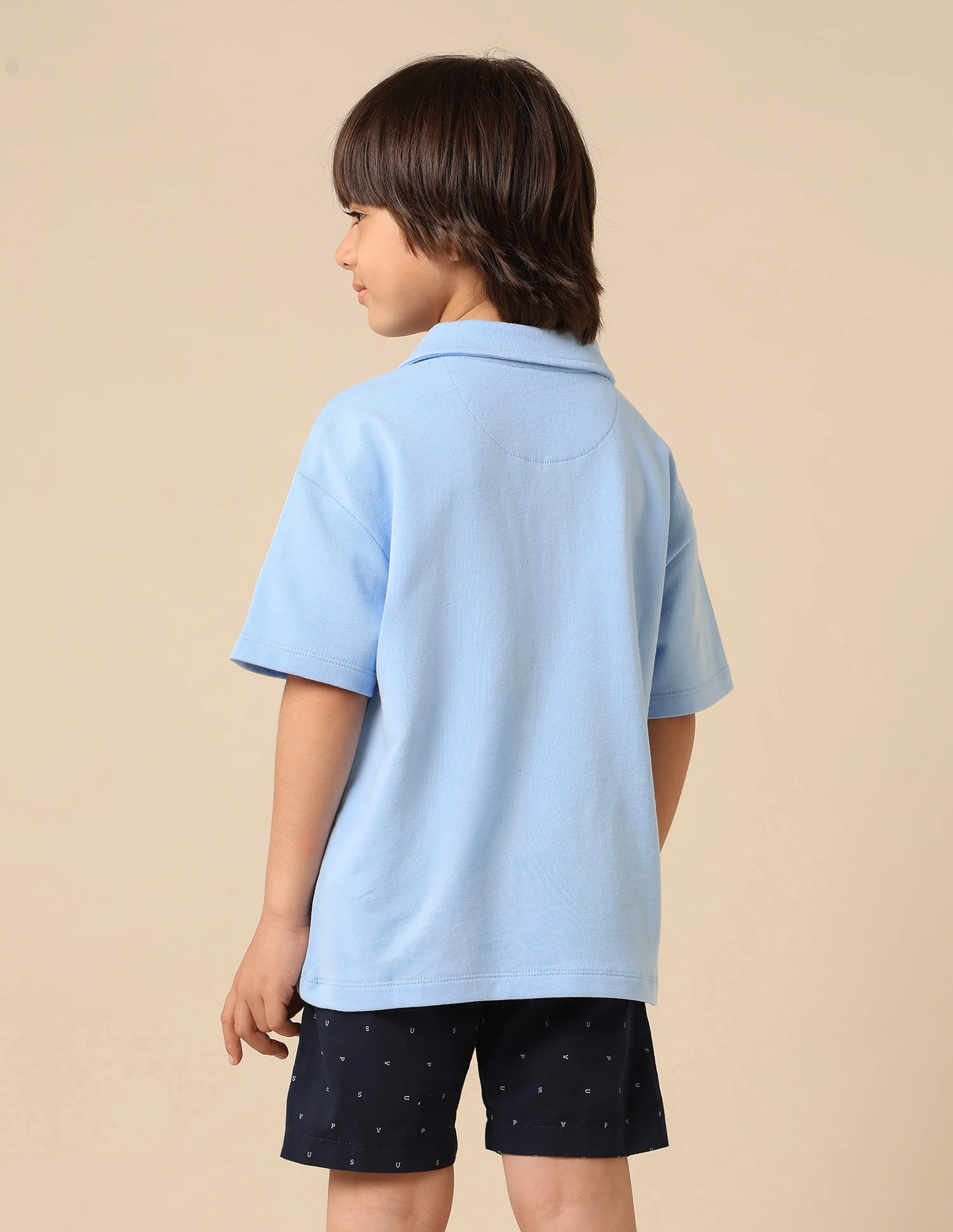 Boys Graphic Printed Boxy Fit Polo Shirt - Image 5