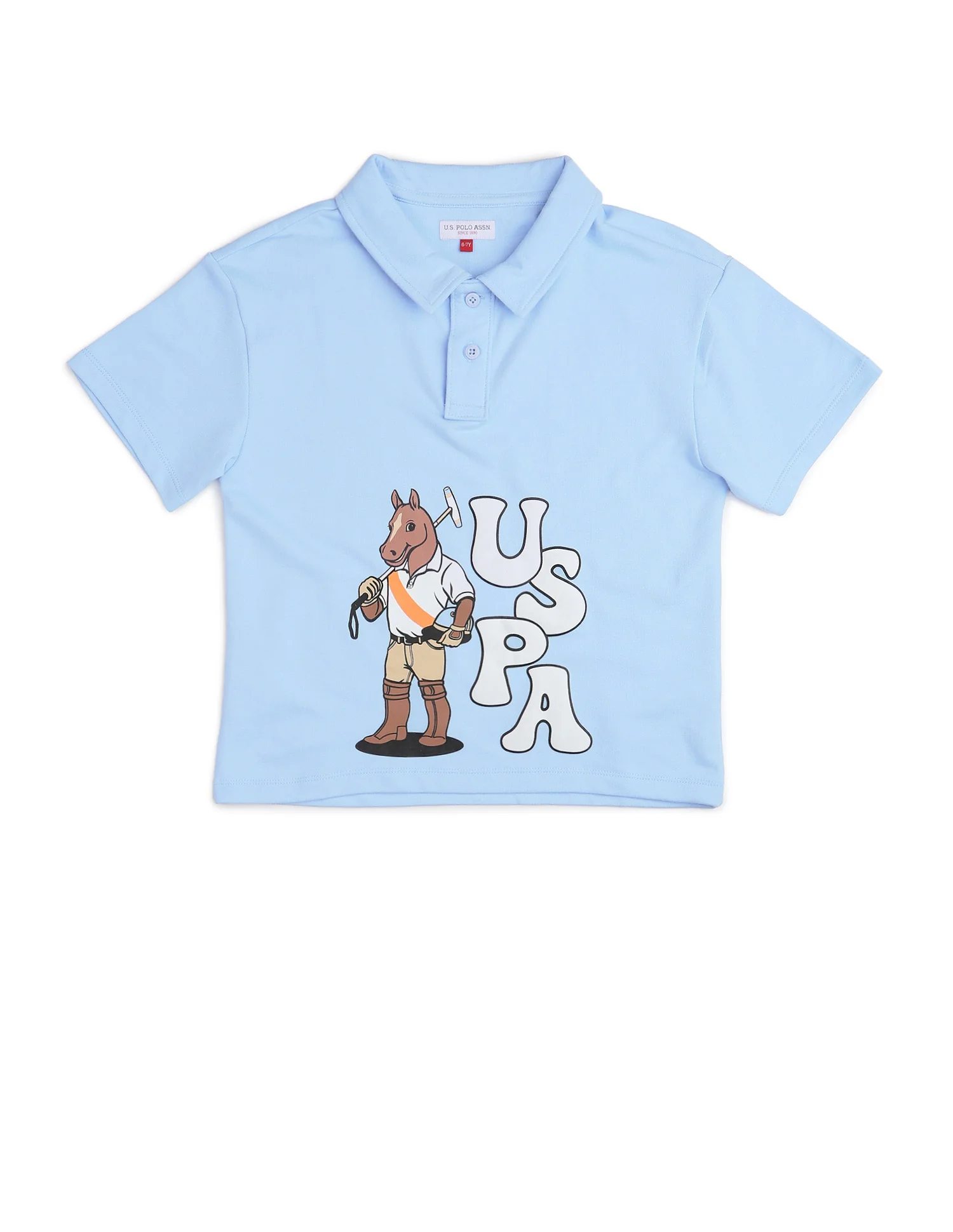 Boys Graphic Printed Boxy Fit Polo Shirt - Image 7