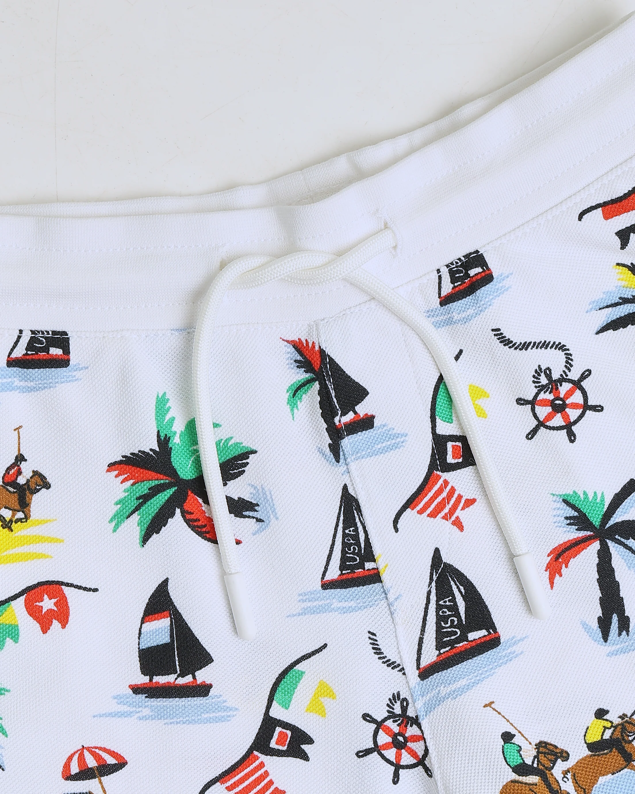 Boys Graphic Printed Knitted Shorts - Image 6