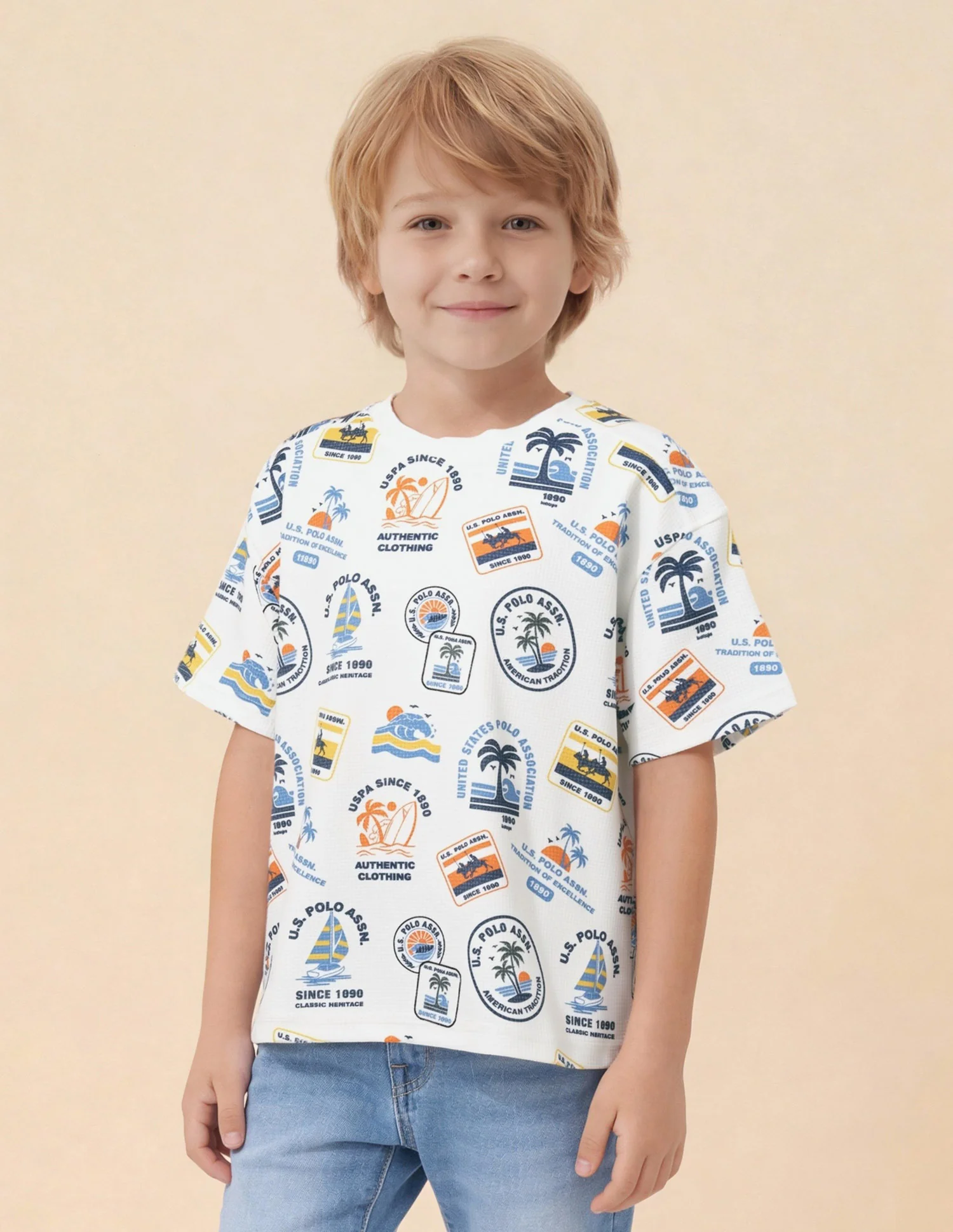Boys Graphic Printed Oversized Fit T-Shirt - Image 4