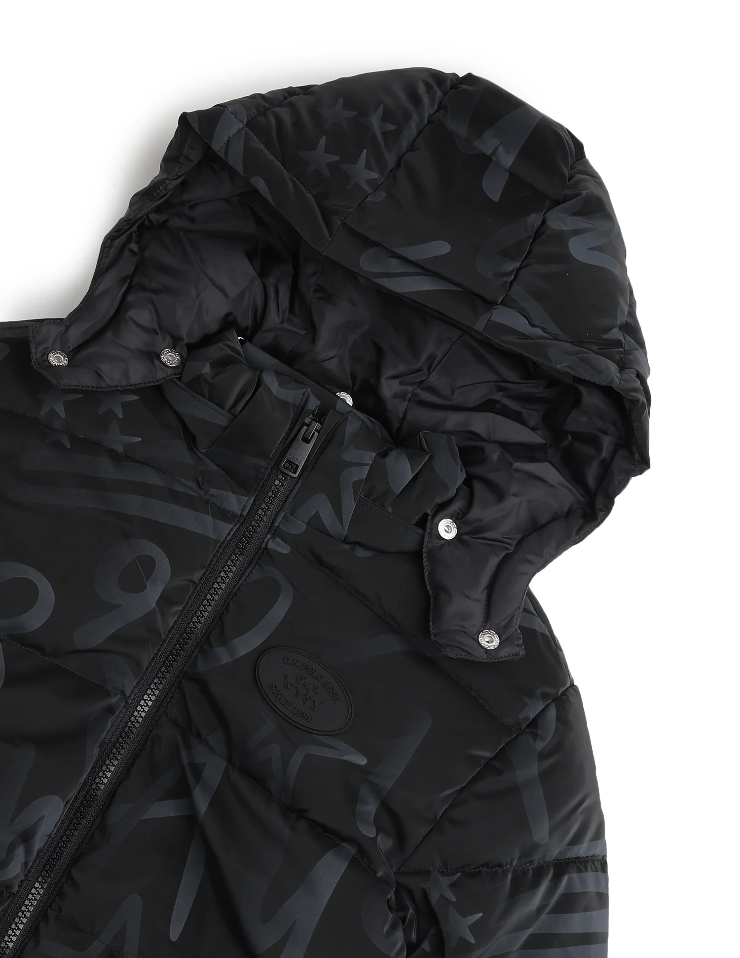 Boys Graphic Printed Puffer Jacket - Image 2
