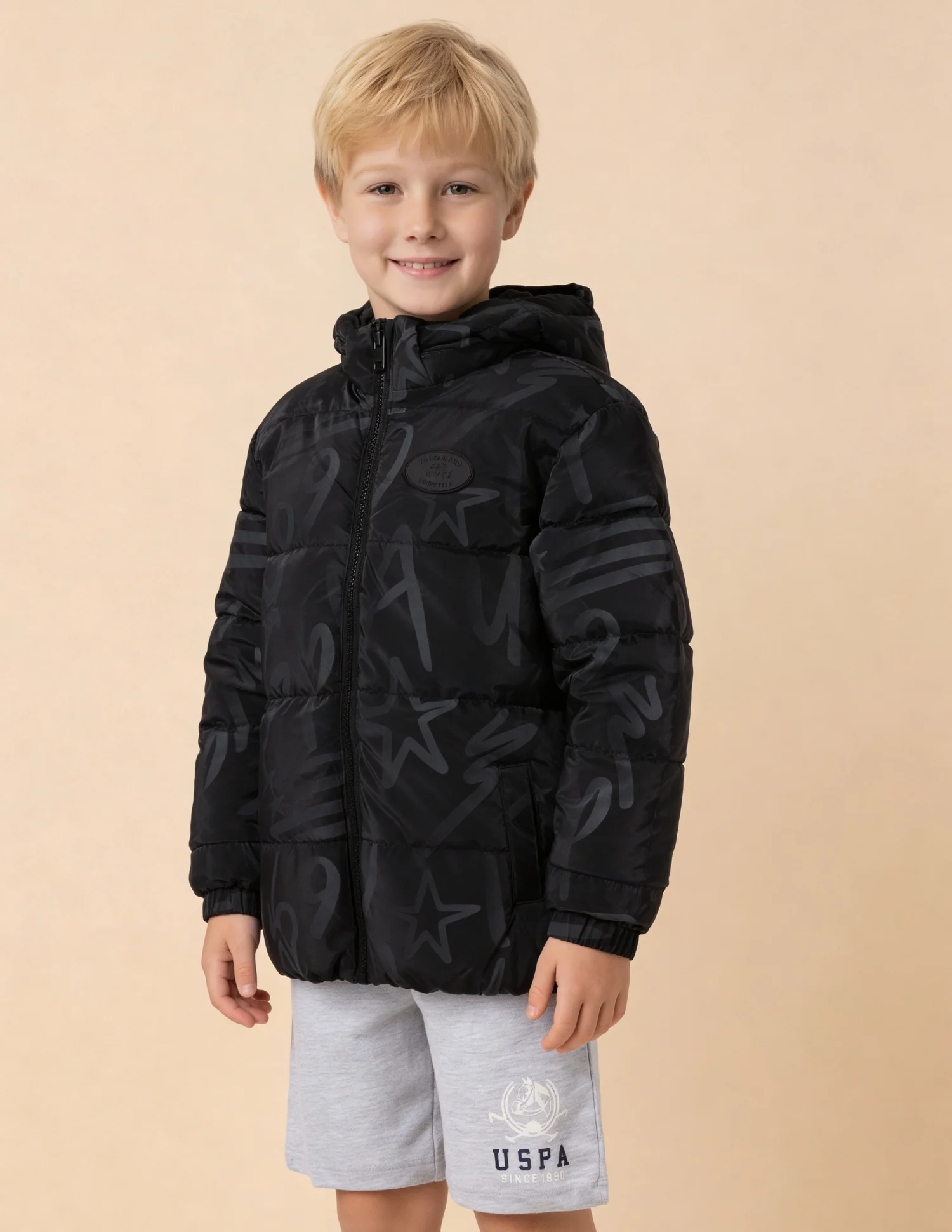 Boys Graphic Printed Puffer Jacket - Image 4