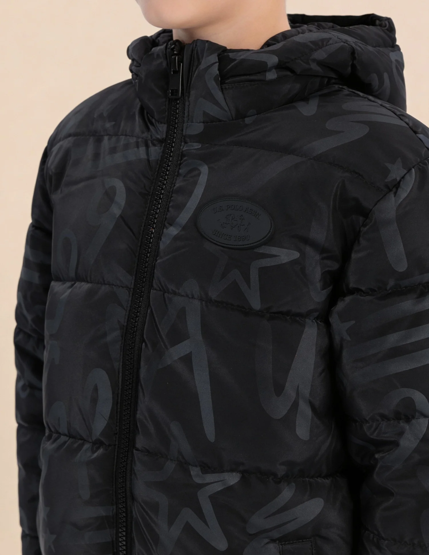 Boys Graphic Printed Puffer Jacket - Image 6