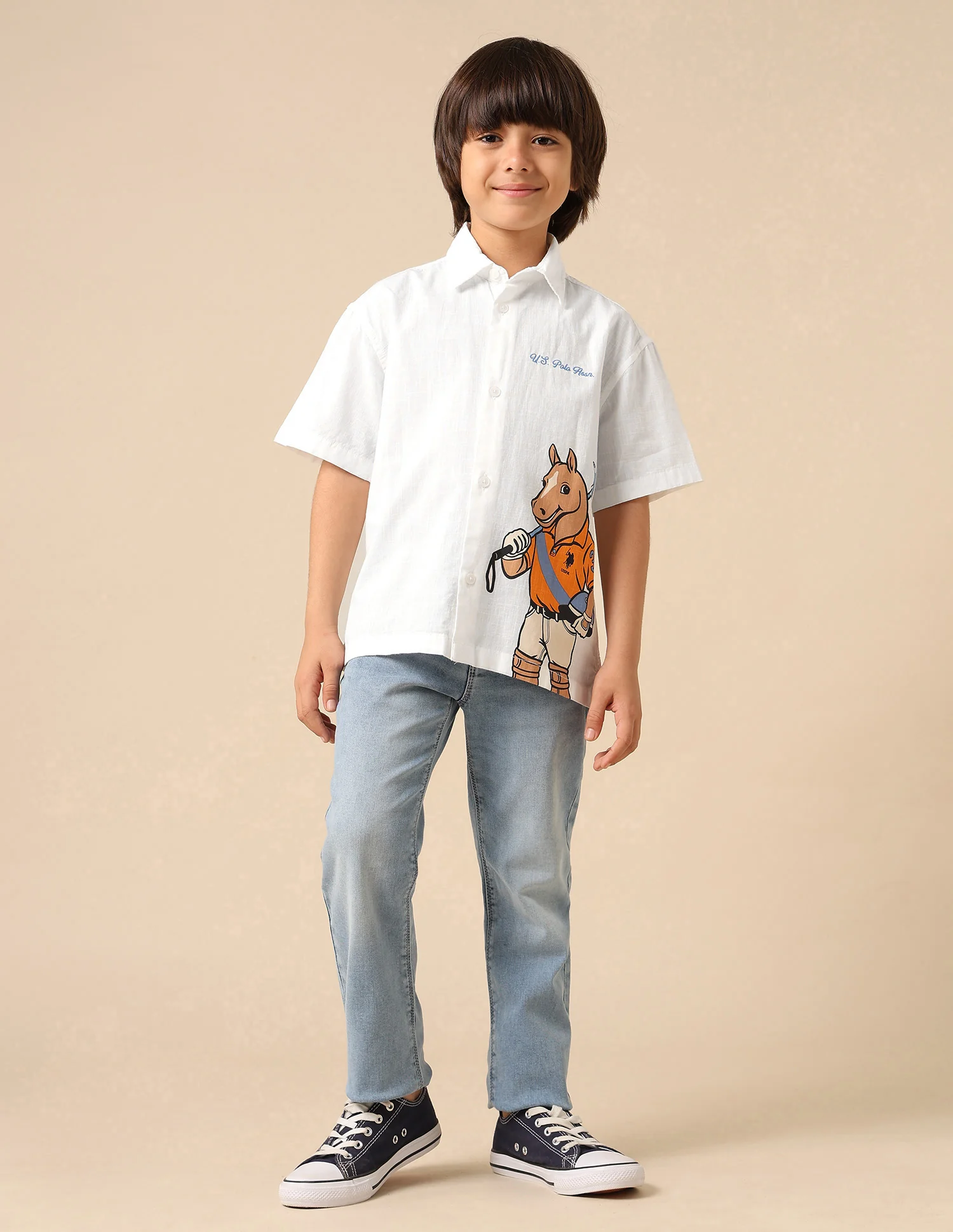 Boys Graphic Printed Pure Cotton Shirt - Image 3