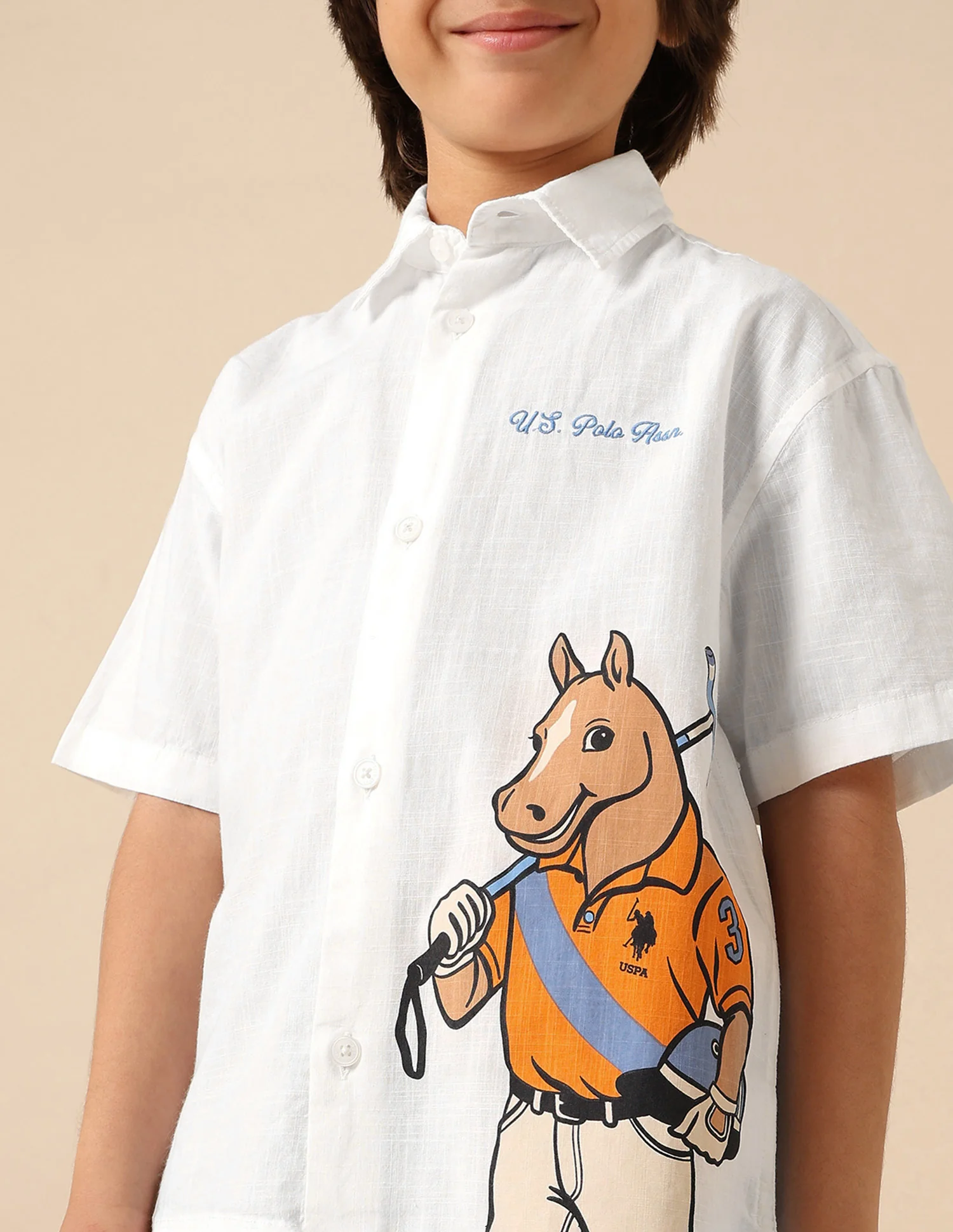 Boys Graphic Printed Pure Cotton Shirt - Image 6