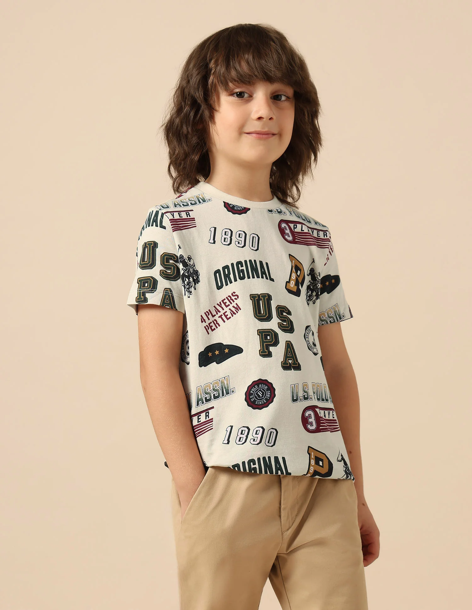 Boys Graphic Printed Pure Cotton T Shirt