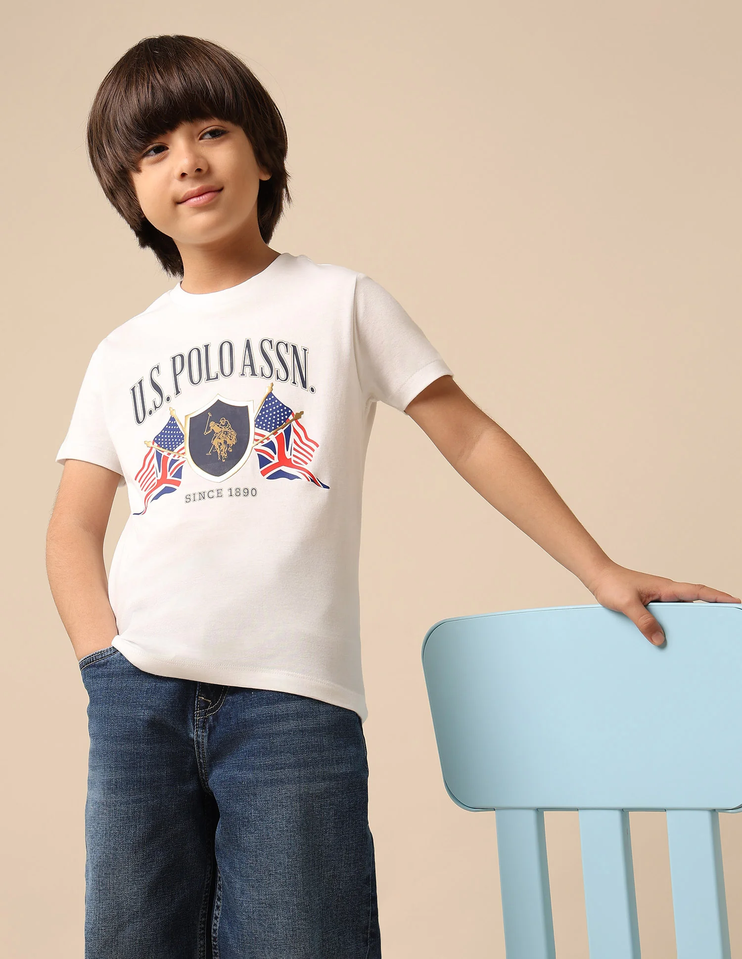 Boys Graphic Printed Pure Cotton T Shirt