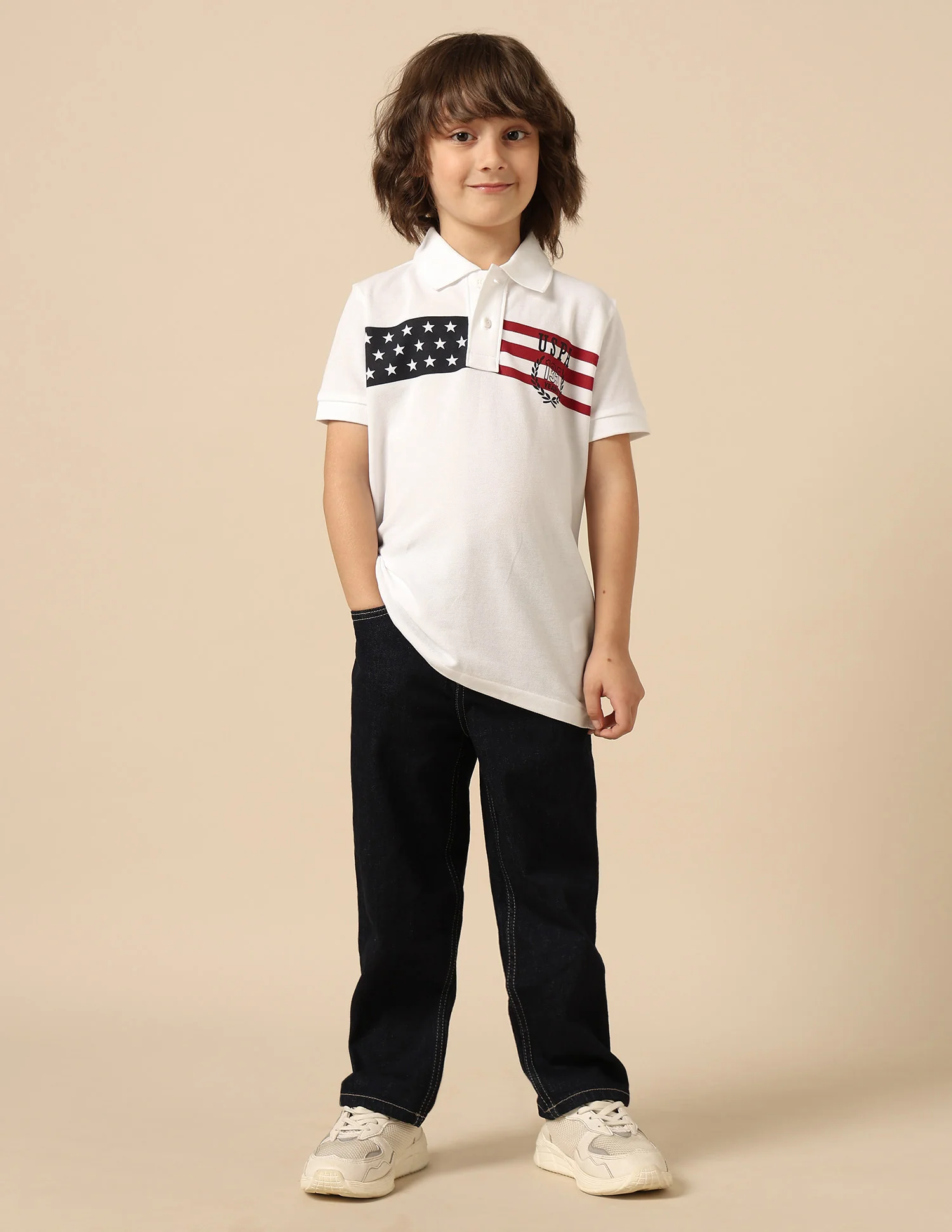 Boys Graphic Printed Regular Fit Polo Shirt - Image 3