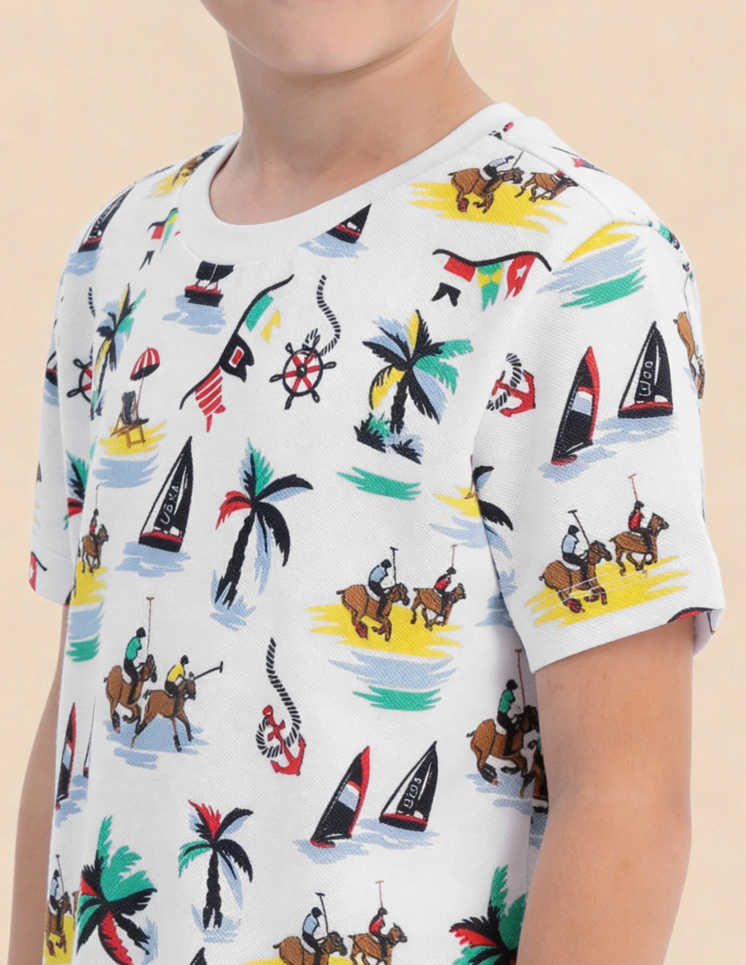 Boys Graphic Printed Regular Fit T-Shirt - Image 6