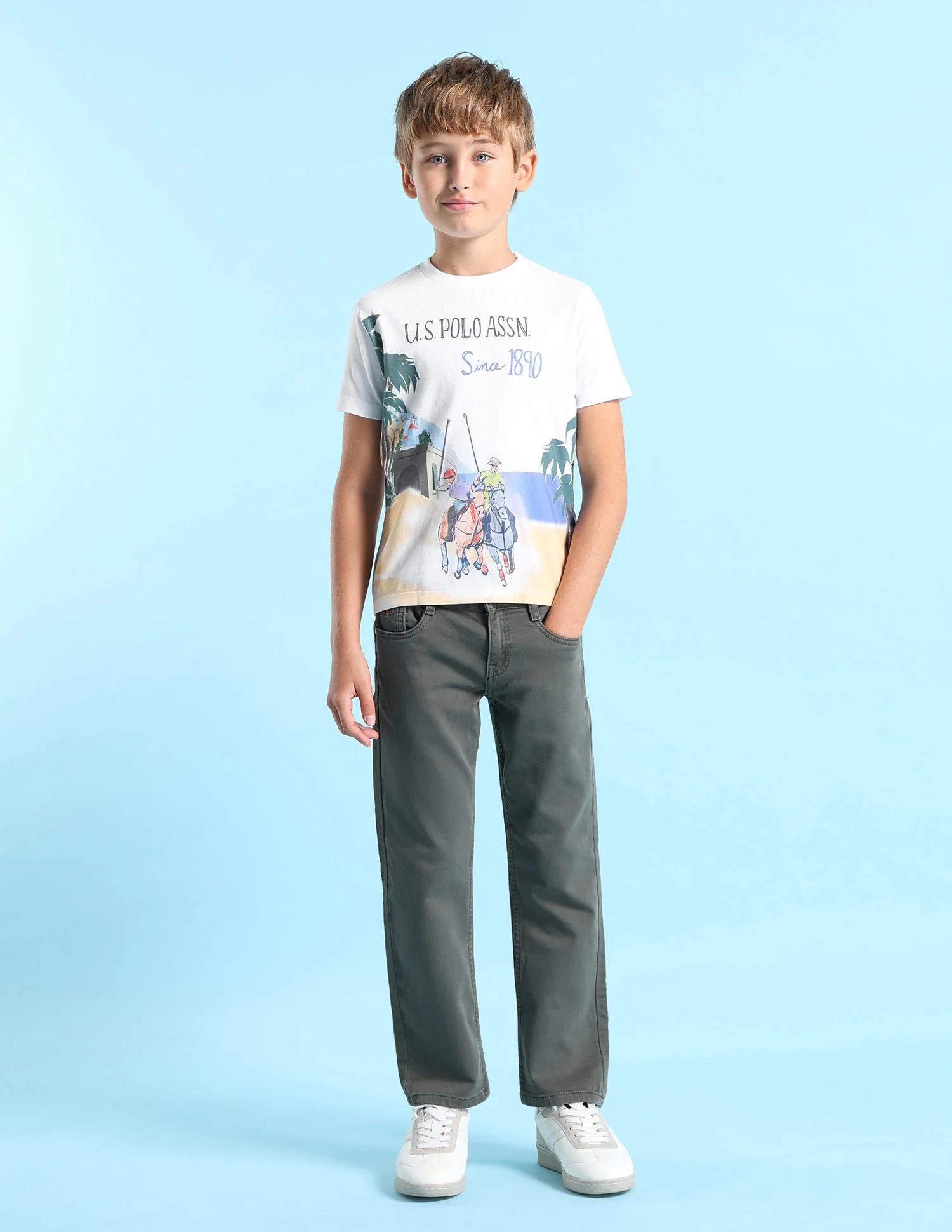 Boys Graphic Printed Regular Fit T-Shirt - Image 3